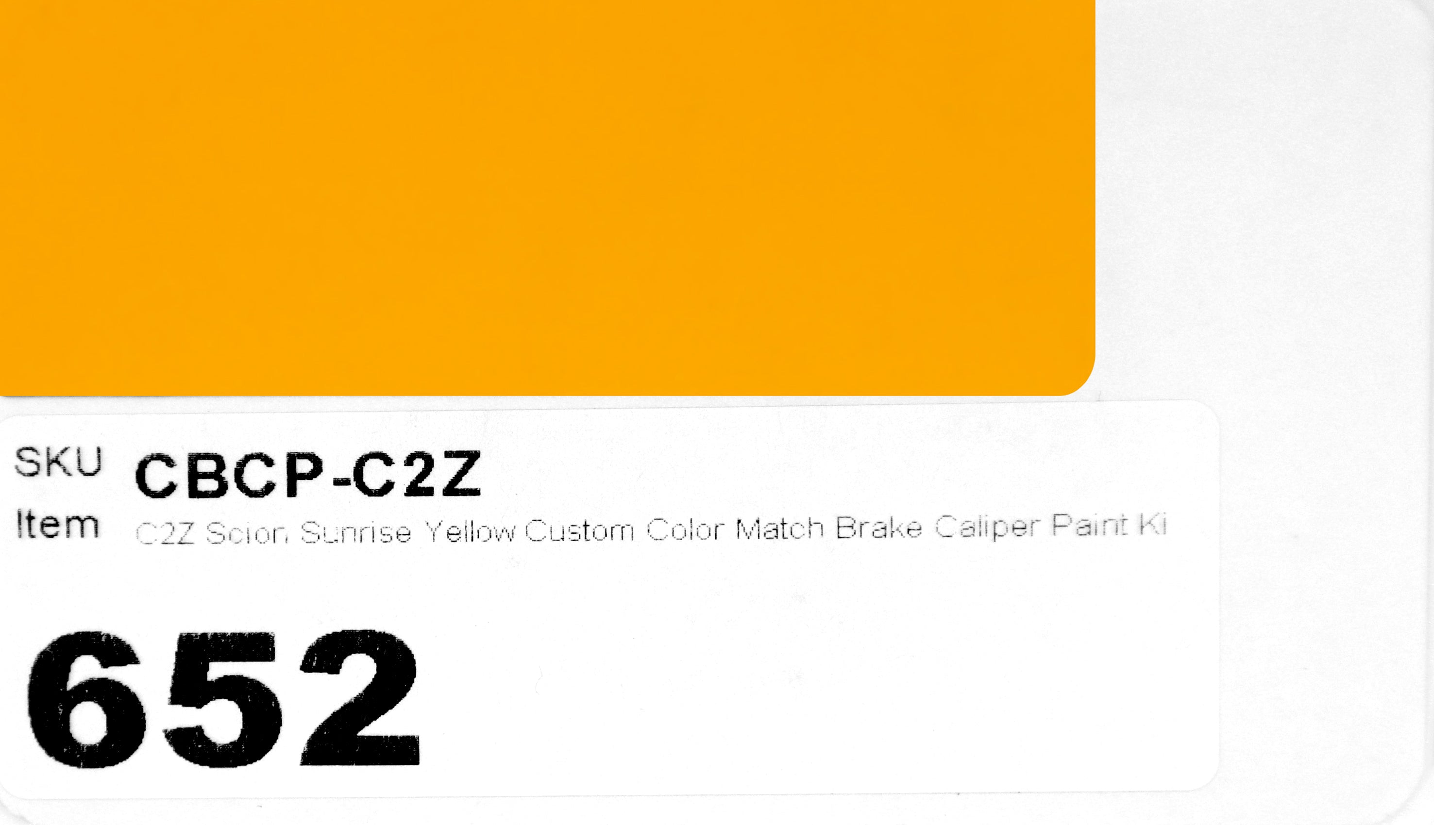 C2Z Scion Sunrise Yellow Custom Color Match Brake Caliper Paint
