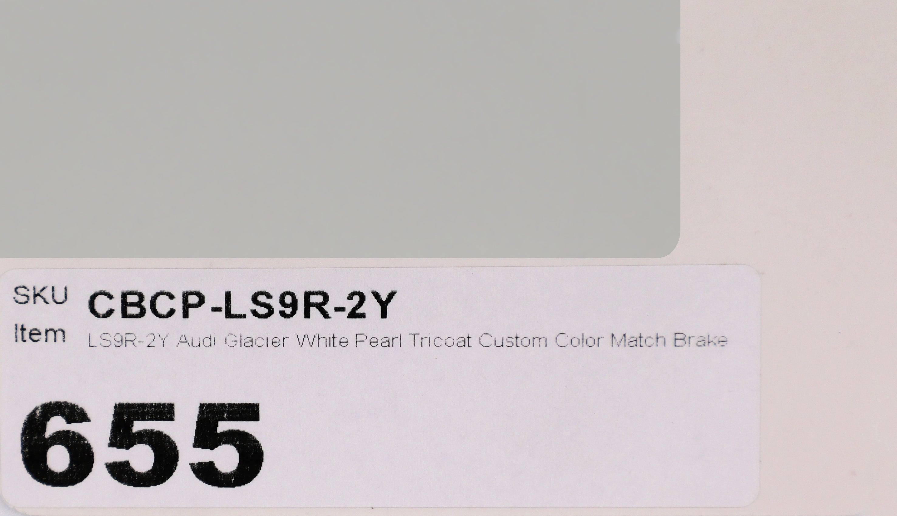 LS9R-2Y Audi Glacier White Pearl Tricoat Custom Color Match Brake Caliper Paint
