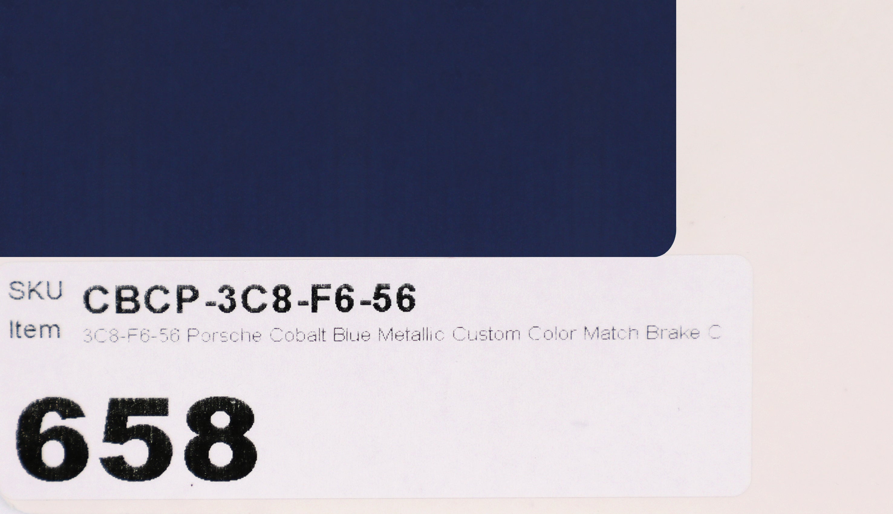 3C8-F6-56 Porsche Cobalt Blue Metallic Custom Color Match Brake Caliper Paint