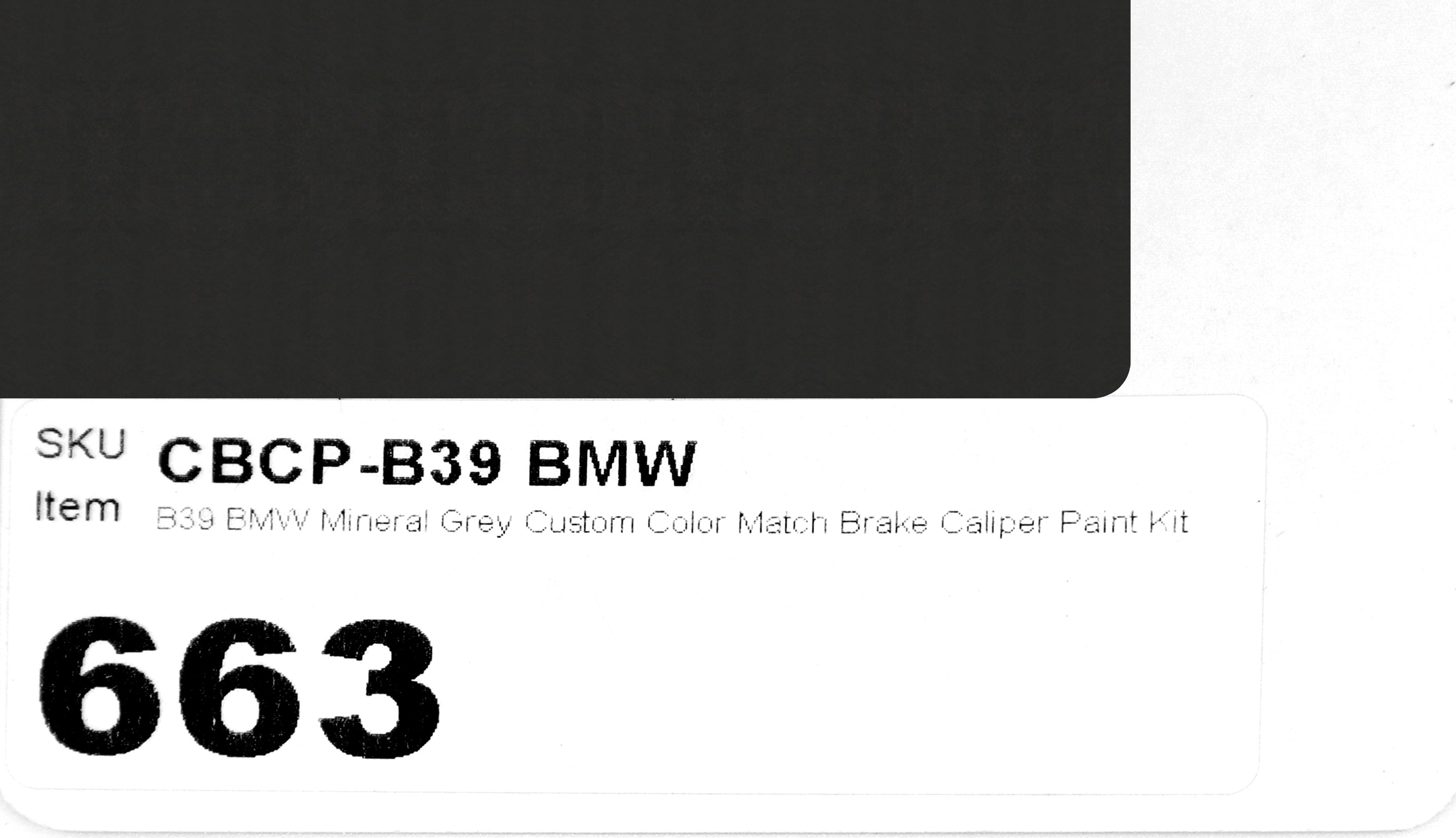 B39 BMW Mineral Grey Custom Color Match Brake Caliper Paint