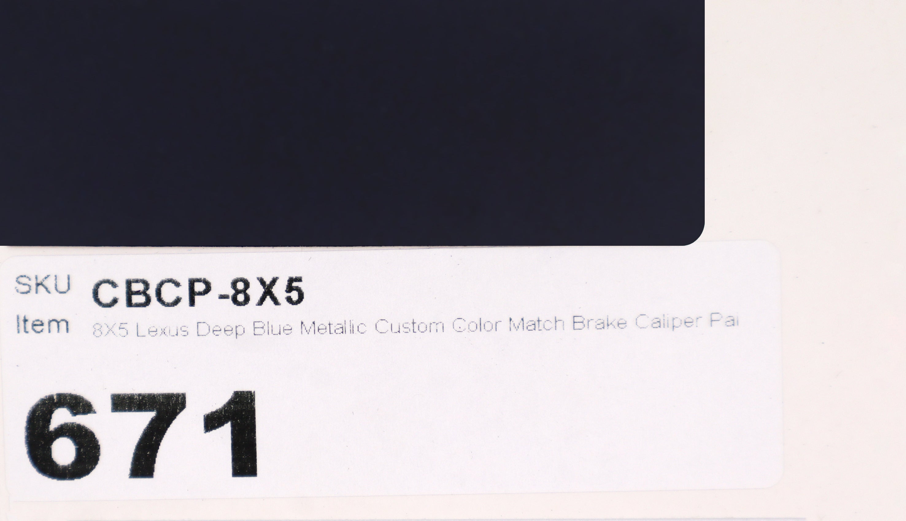 8X5 Lexus Deep Blue Metallic Custom Color Match Brake Caliper Paint
