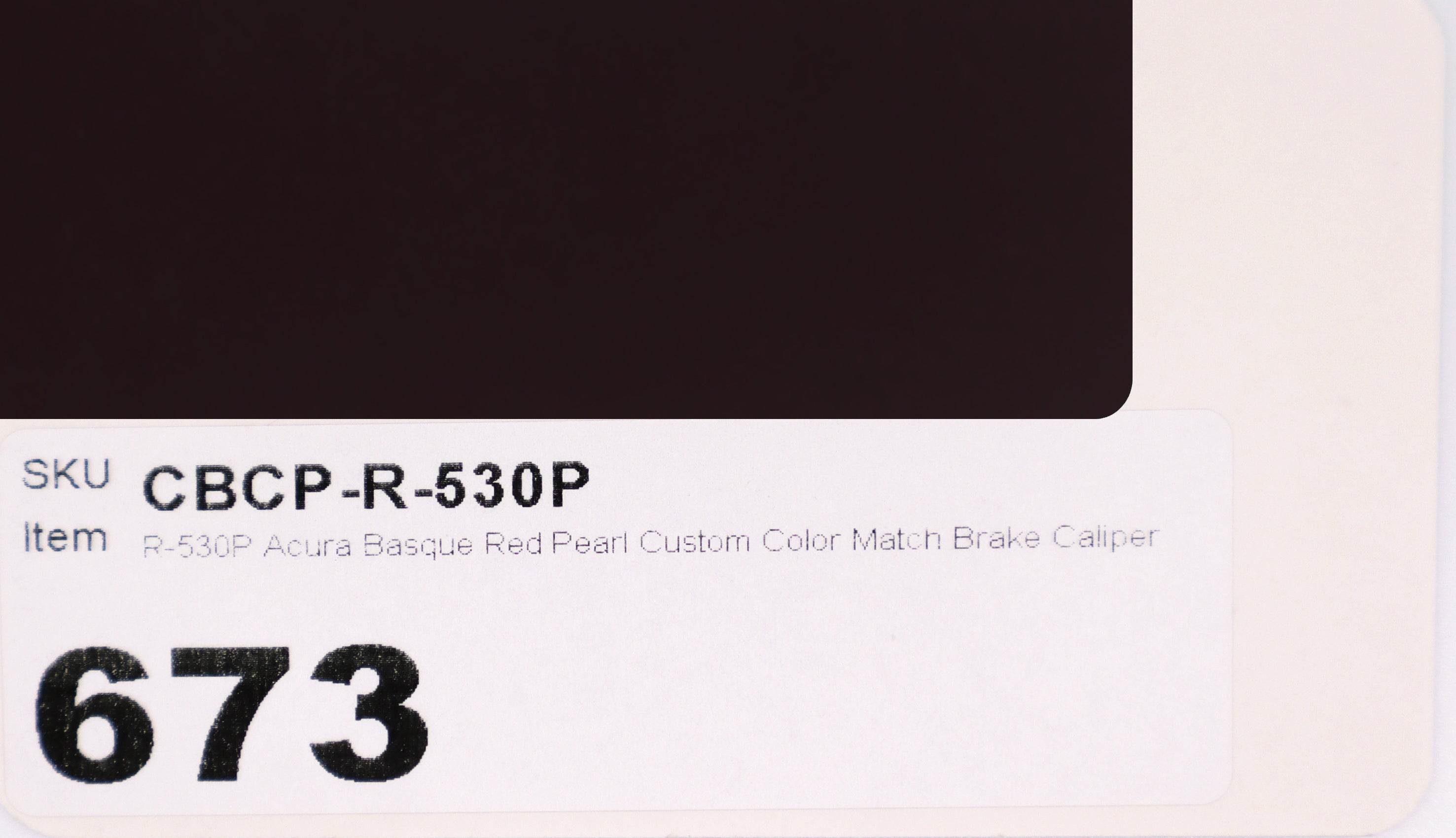 R-530P Acura Basque Red Pearl Custom Color Match Brake Caliper Paint