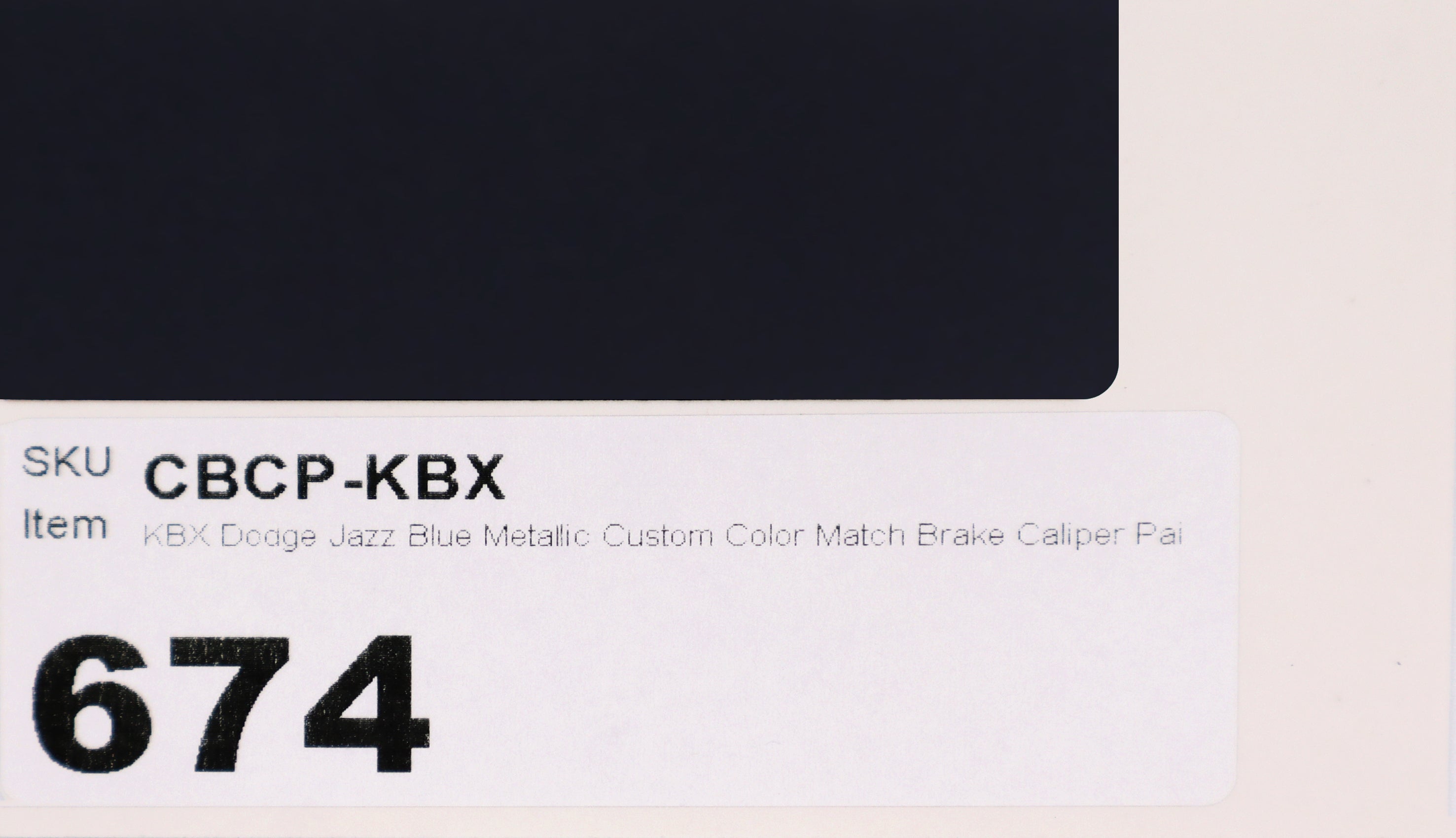 KBX Dodge Jazz Blue Metallic Custom Color Match Brake Caliper Paint