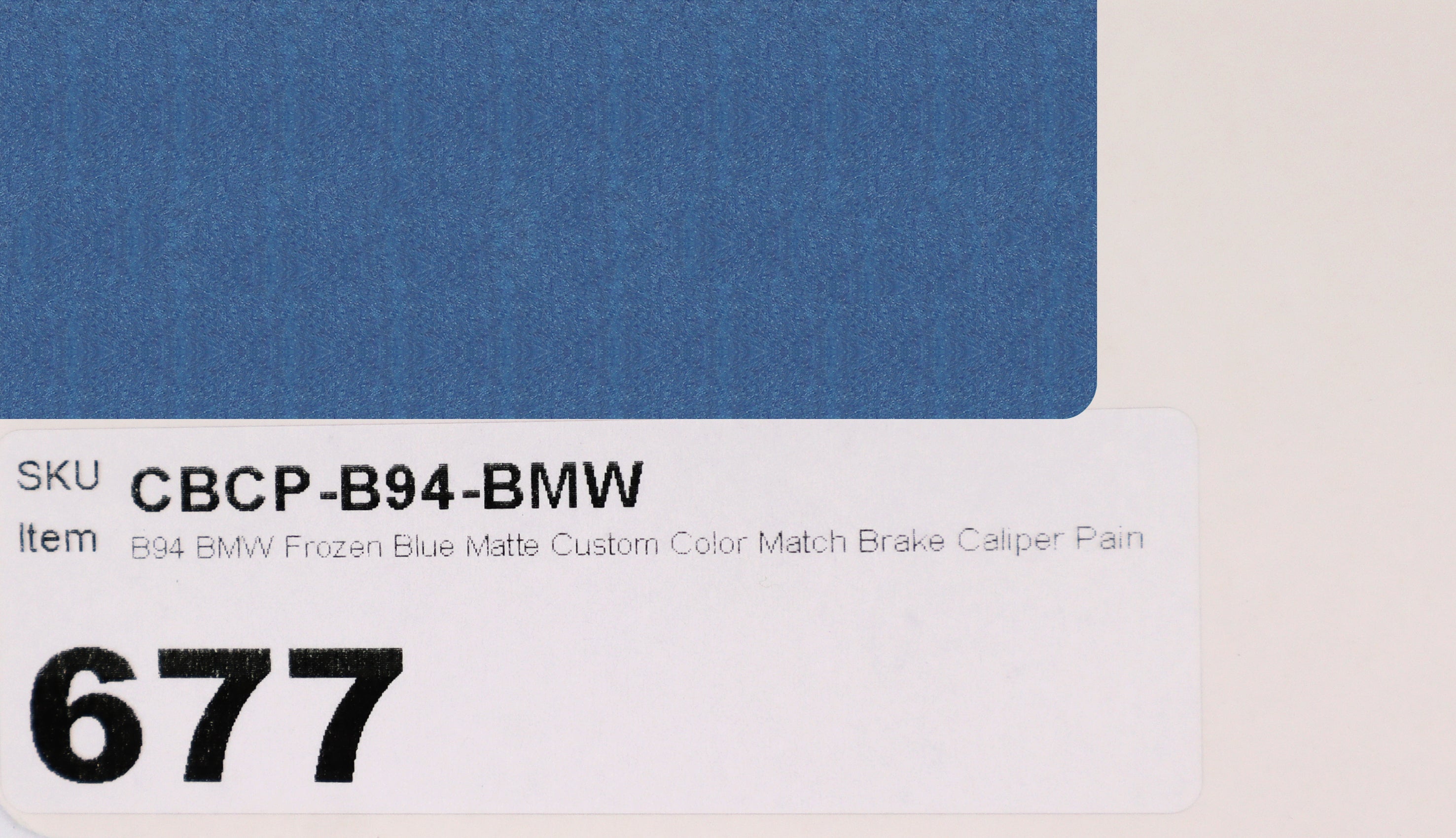 B94 BMW Frozen Blue Matte Custom Color Match Brake Caliper Paint