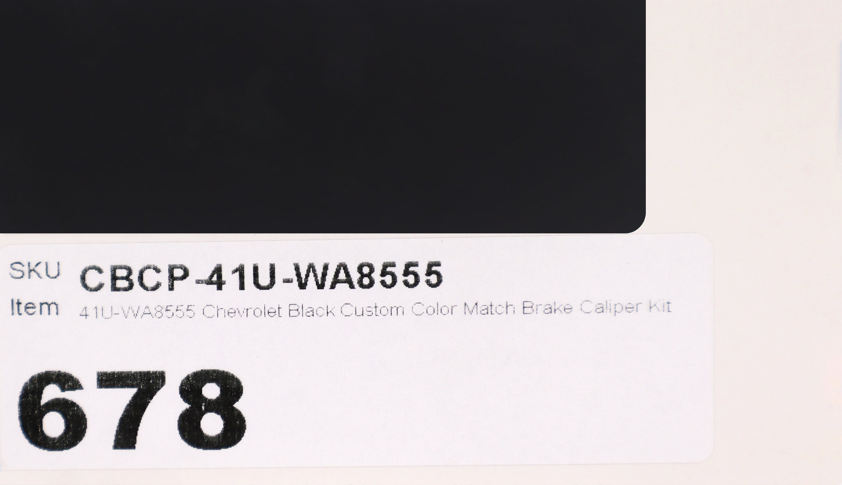 41U-WA8555 Chevrolet Black Custom Color Match Brake Caliper Paint