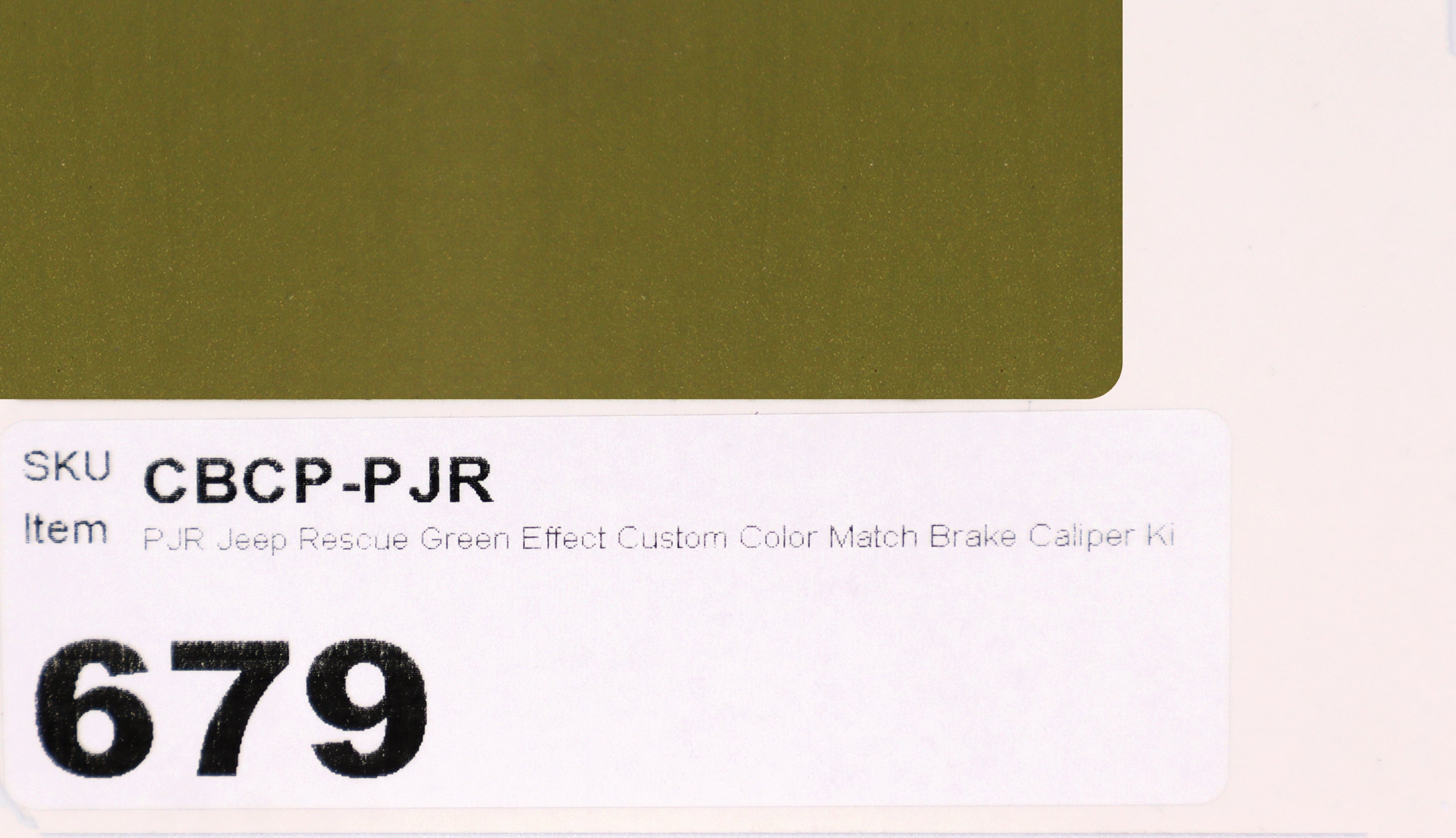 PJR Jeep Rescue Green Effect Custom Color Match Brake Caliper Paint