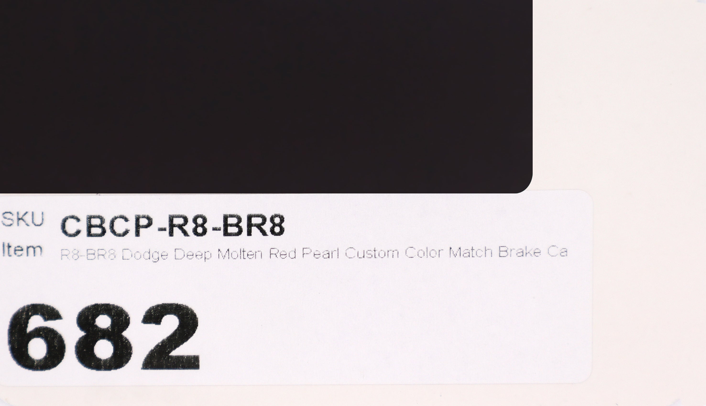 R8-BR8 Dodge Deep Molten Red Pearl Custom Color Match Brake Caliper Paint