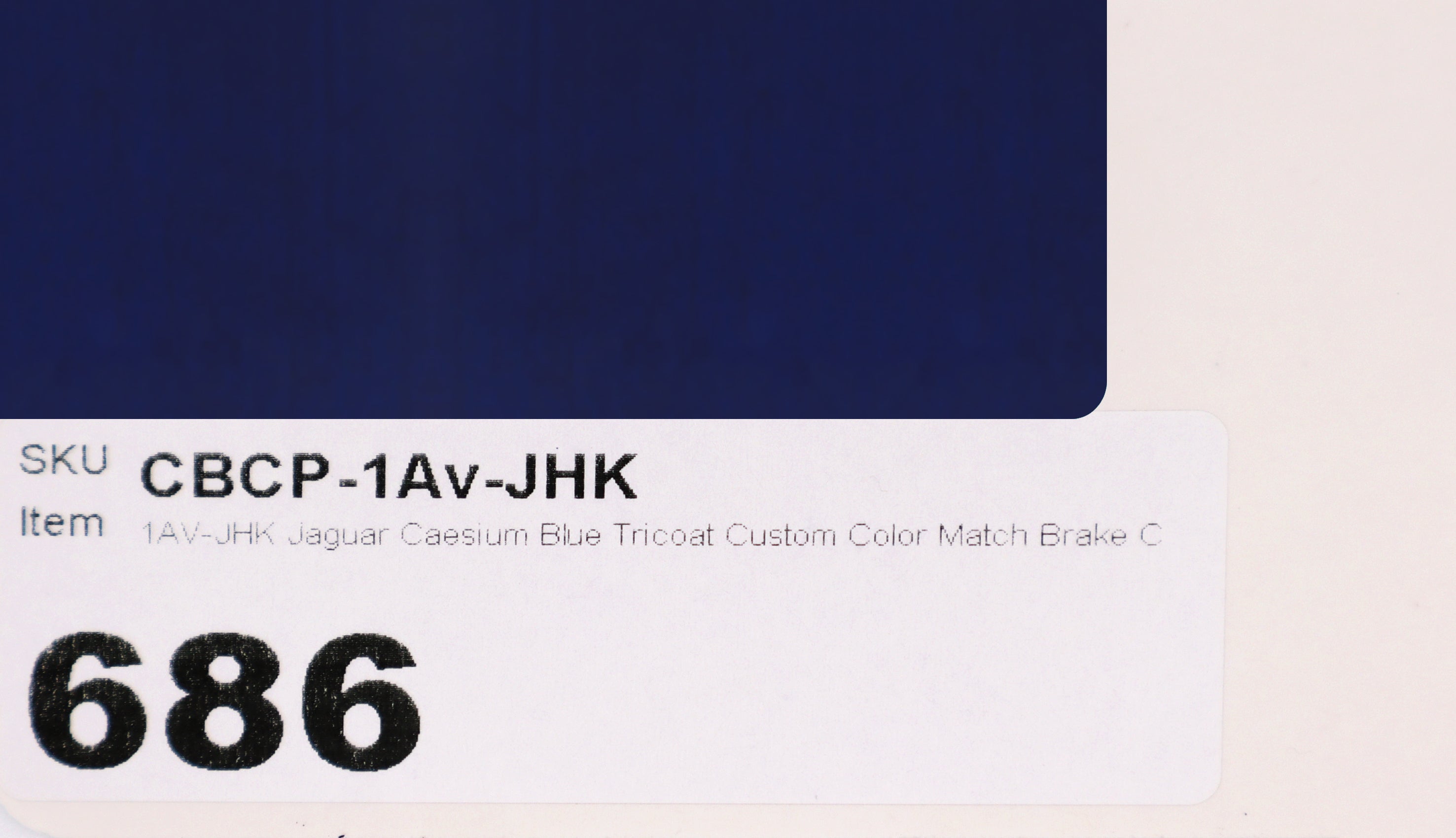 1AV-JHK Jaguar Caesium Blue Tricoat Custom Color Match Brake Caliper Paint