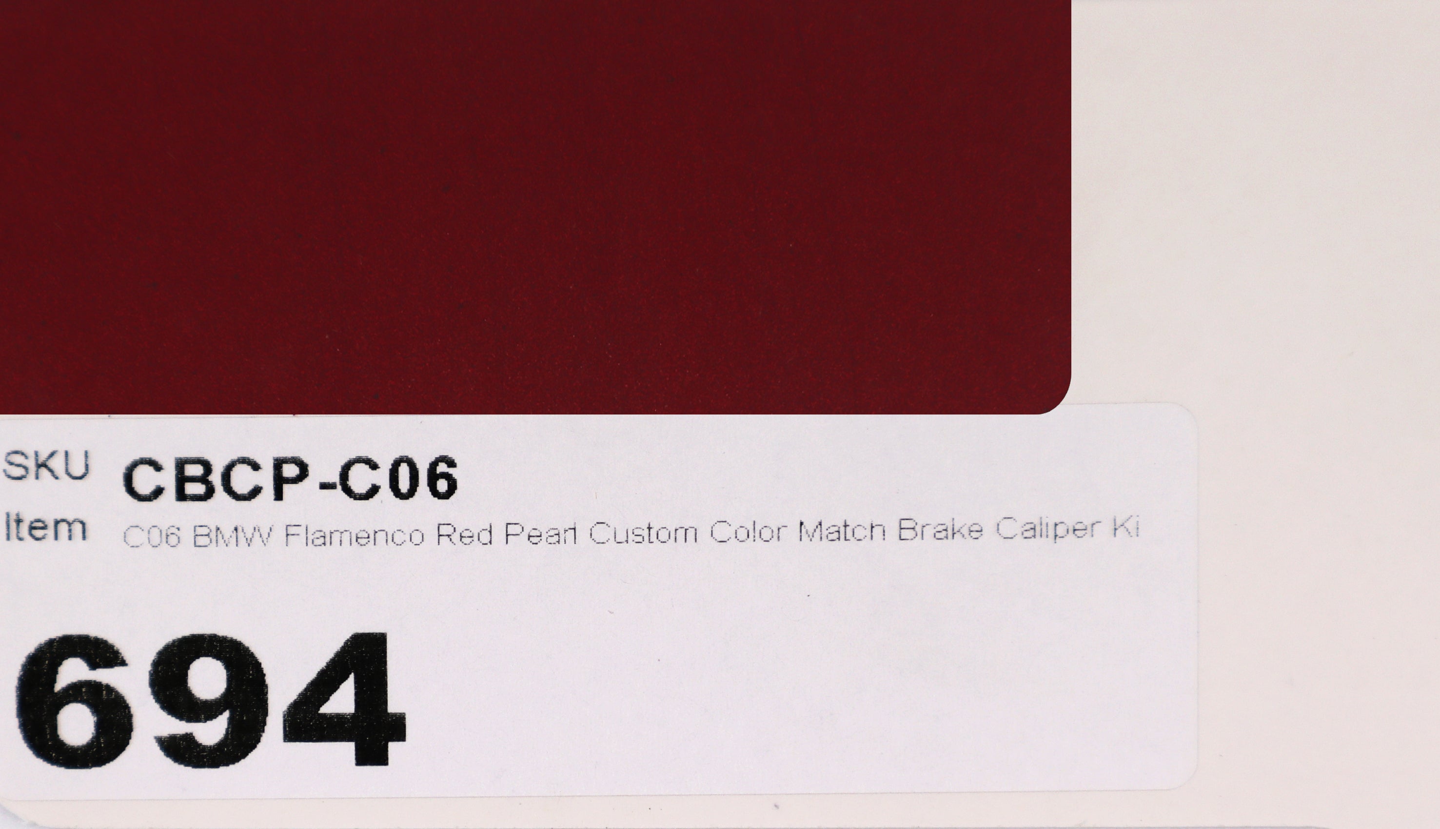 C06 BMW Flamenco Red Pearl Custom Color Match Brake Caliper Paint