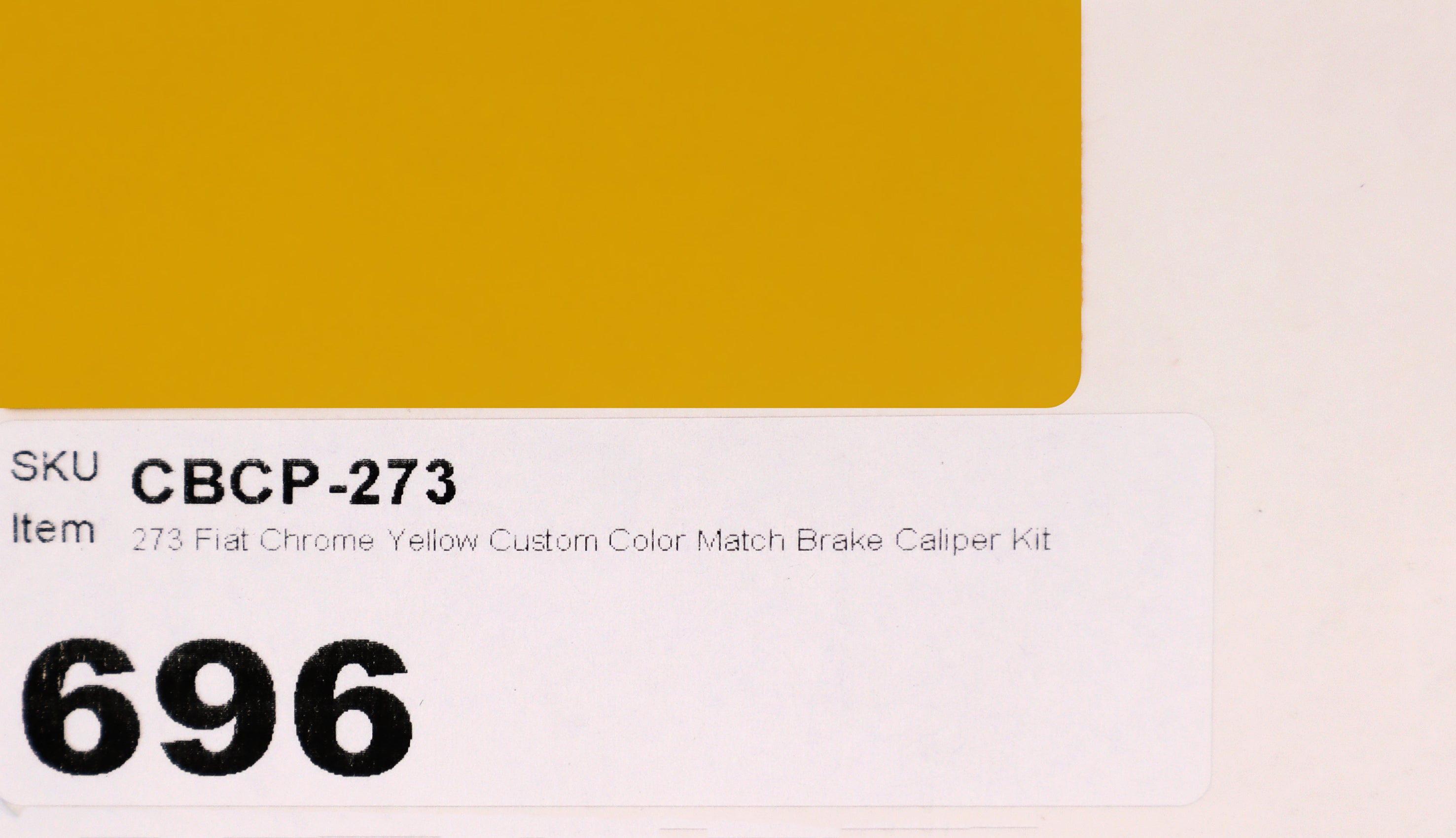 273 Fiat Chrome Yellow Custom Color Match Brake Caliper Paint