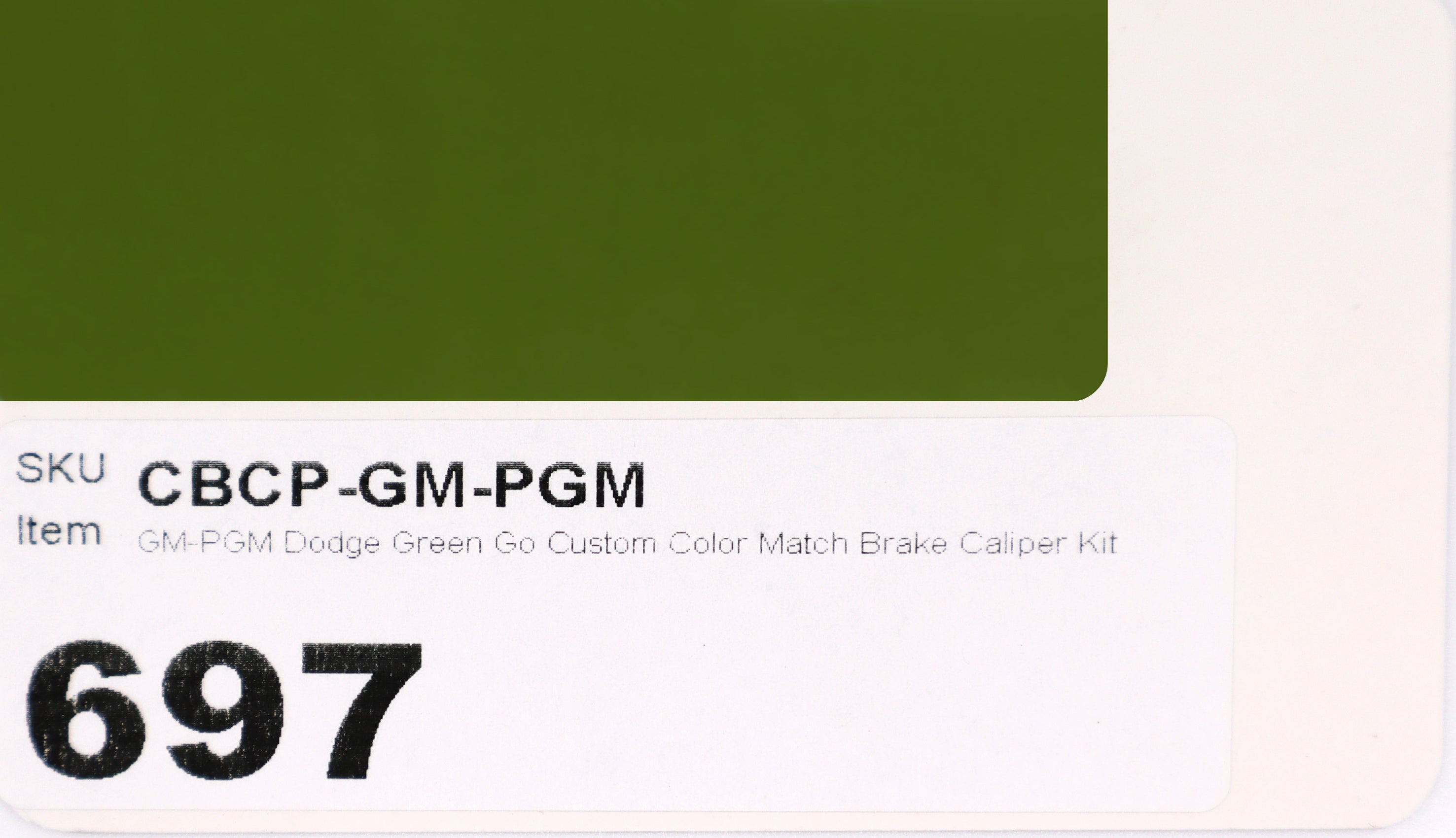 GM-PGM Dodge Green Go Custom Color Match Brake Caliper Paint