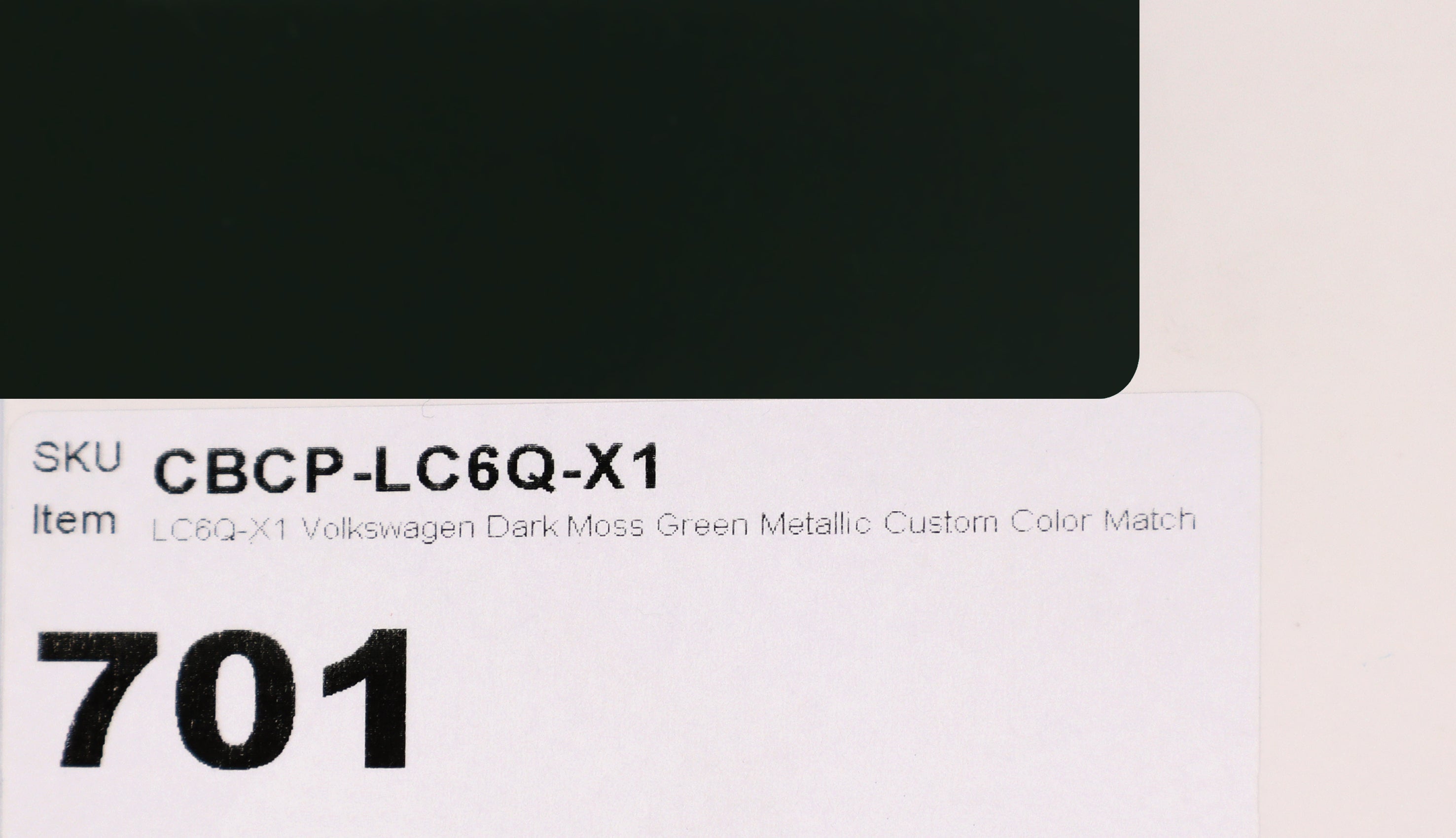 LC6Q-X1 Volkswagen Dark Moss Green Metallic Custom Color Match Brake Caliper Paint