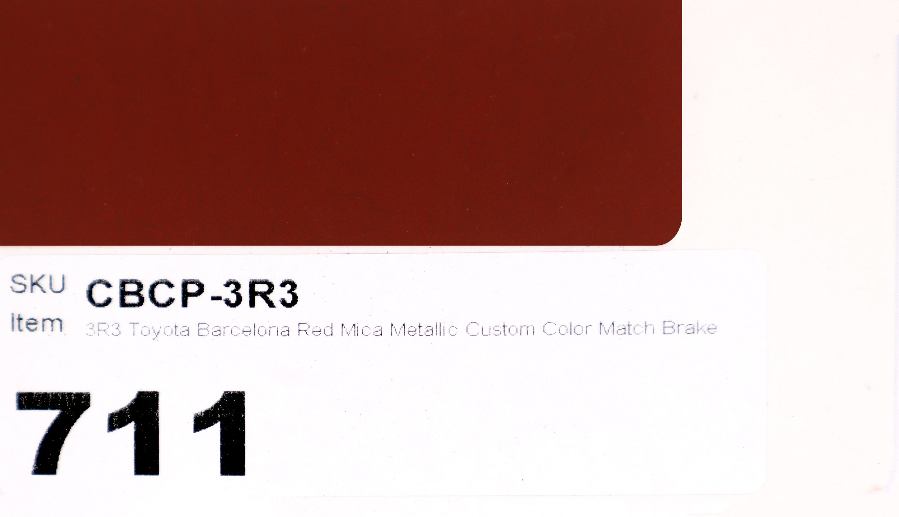 3R3 Toyota Barcelona Red Mica Metallic Custom Color Match Brake Caliper Paint