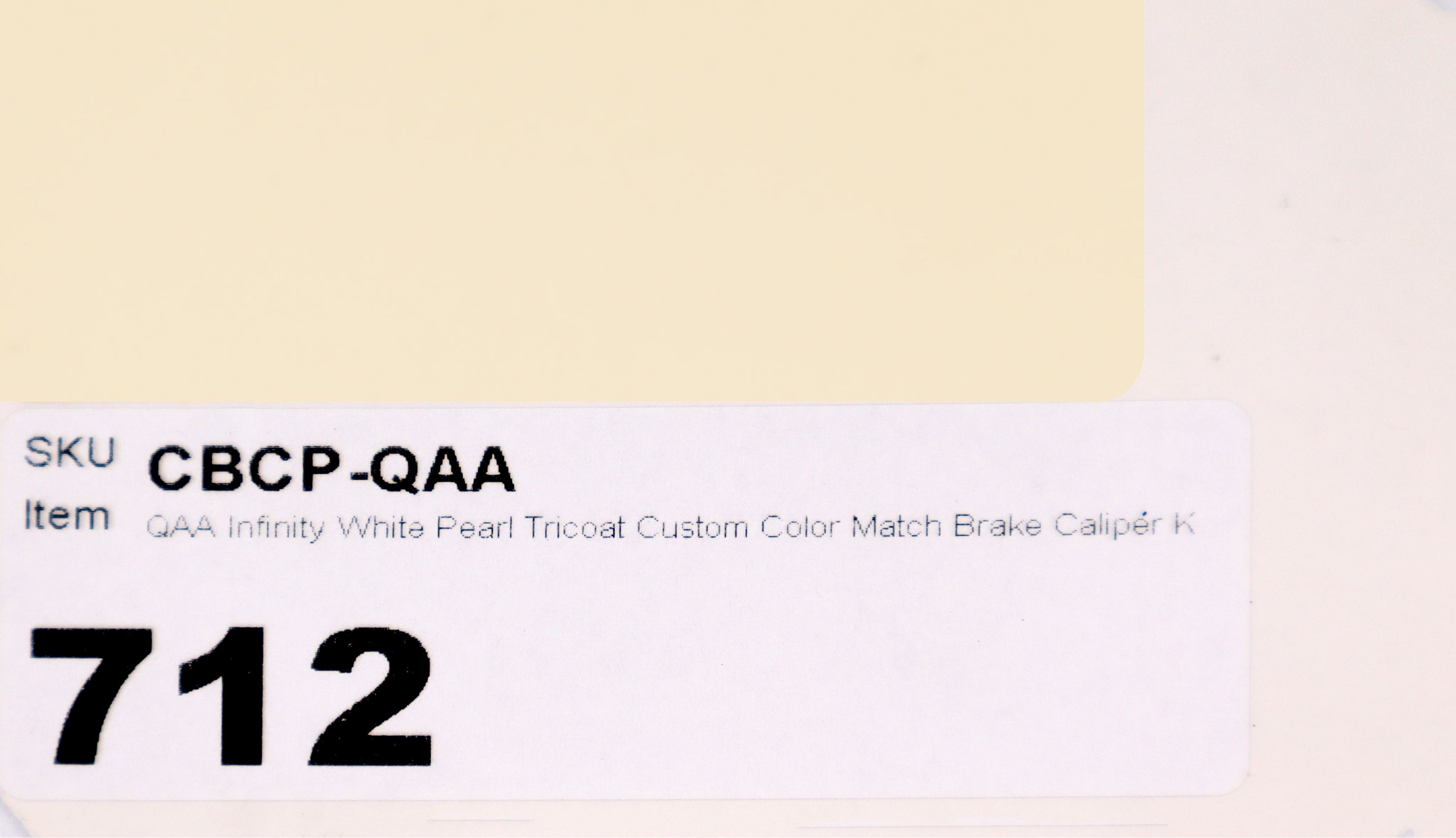 QAA Infinity White Pearl Tricoat Custom Color Match Brake Caliper Paint