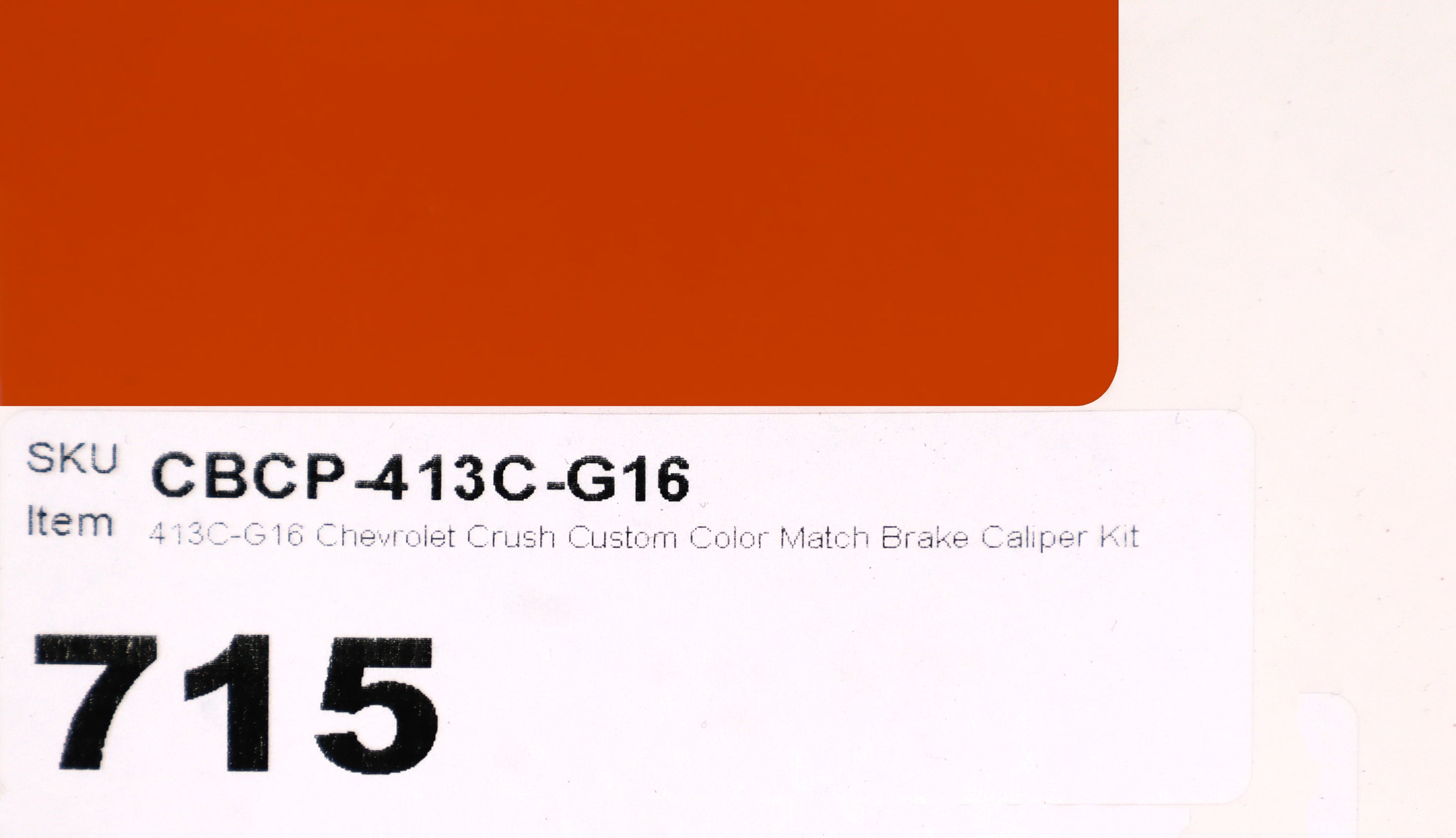 413C-G16 Chevrolet Crush Custom Color Match Brake Caliper Paint