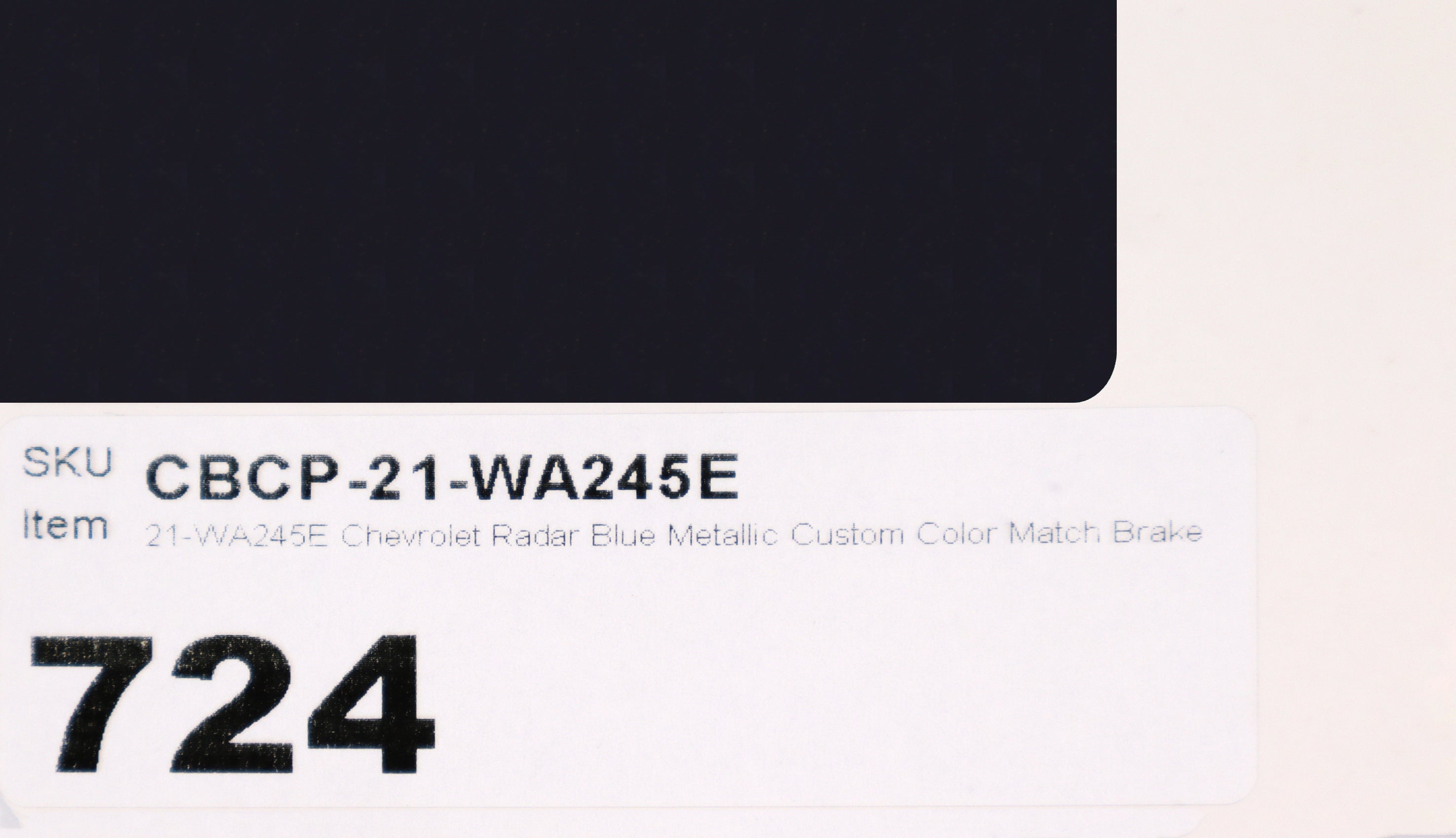 21-WA245E Chevrolet Radar Blue Metallic Custom Color Match Brake Caliper Paint