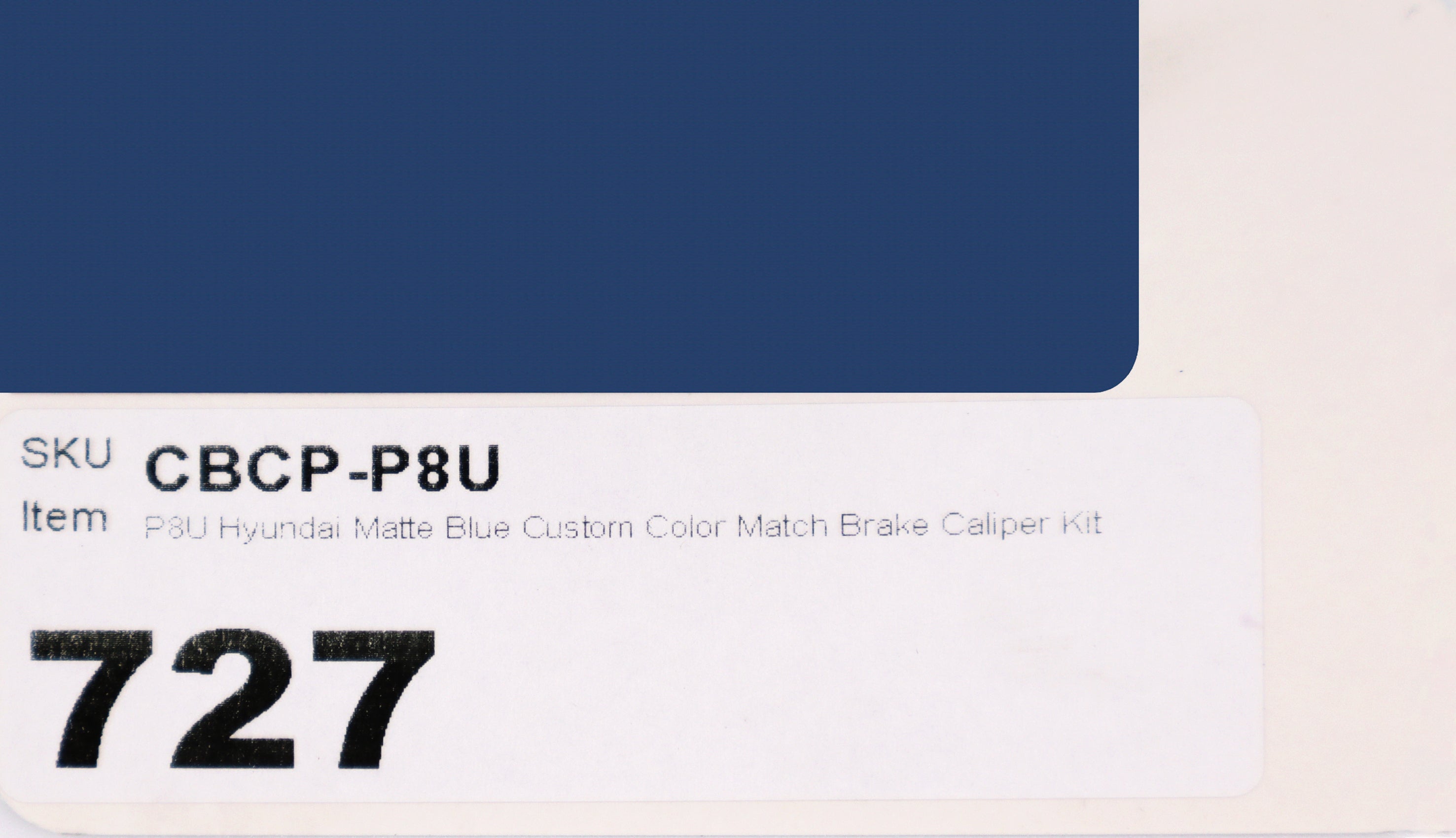 P8U Hyundai Matte Blue Custom Color Match Brake Caliper Paint