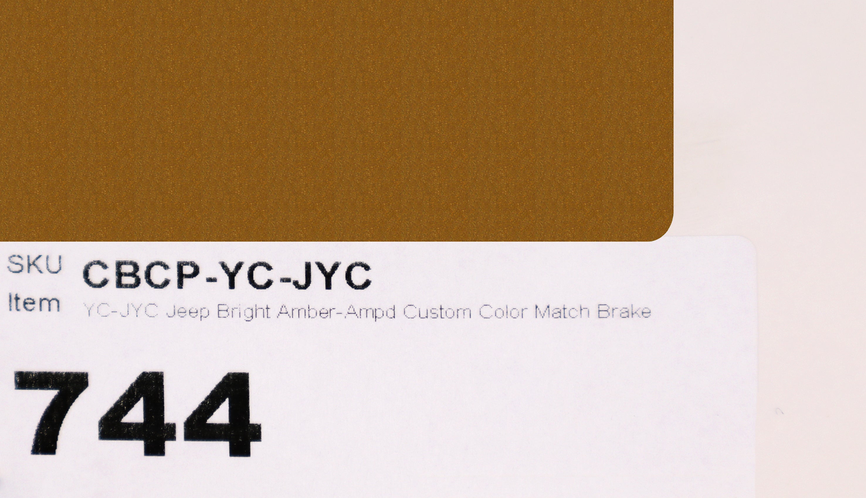 YC-JYC Bright Amber-Ampd Custom Color Match Brake Caliper Paint