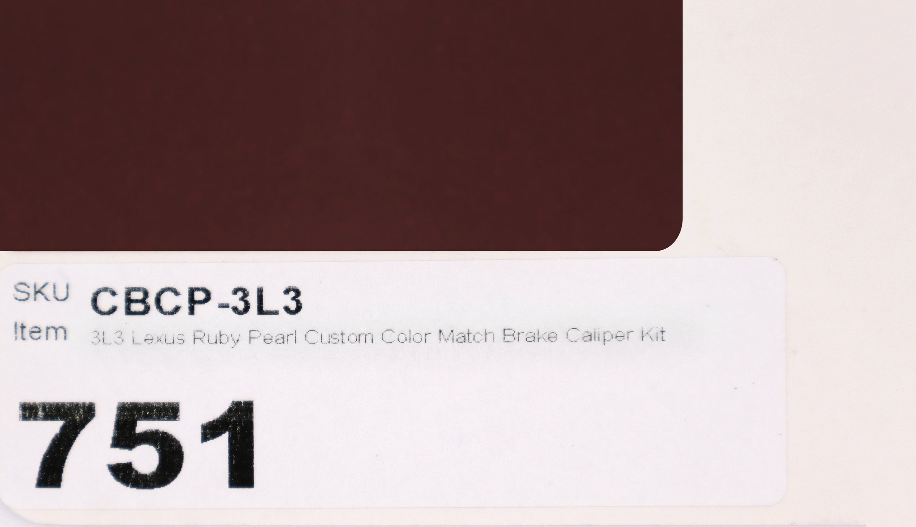 3L3 Lexus Ruby Pearl Custom Color Match Brake Caliper Paint