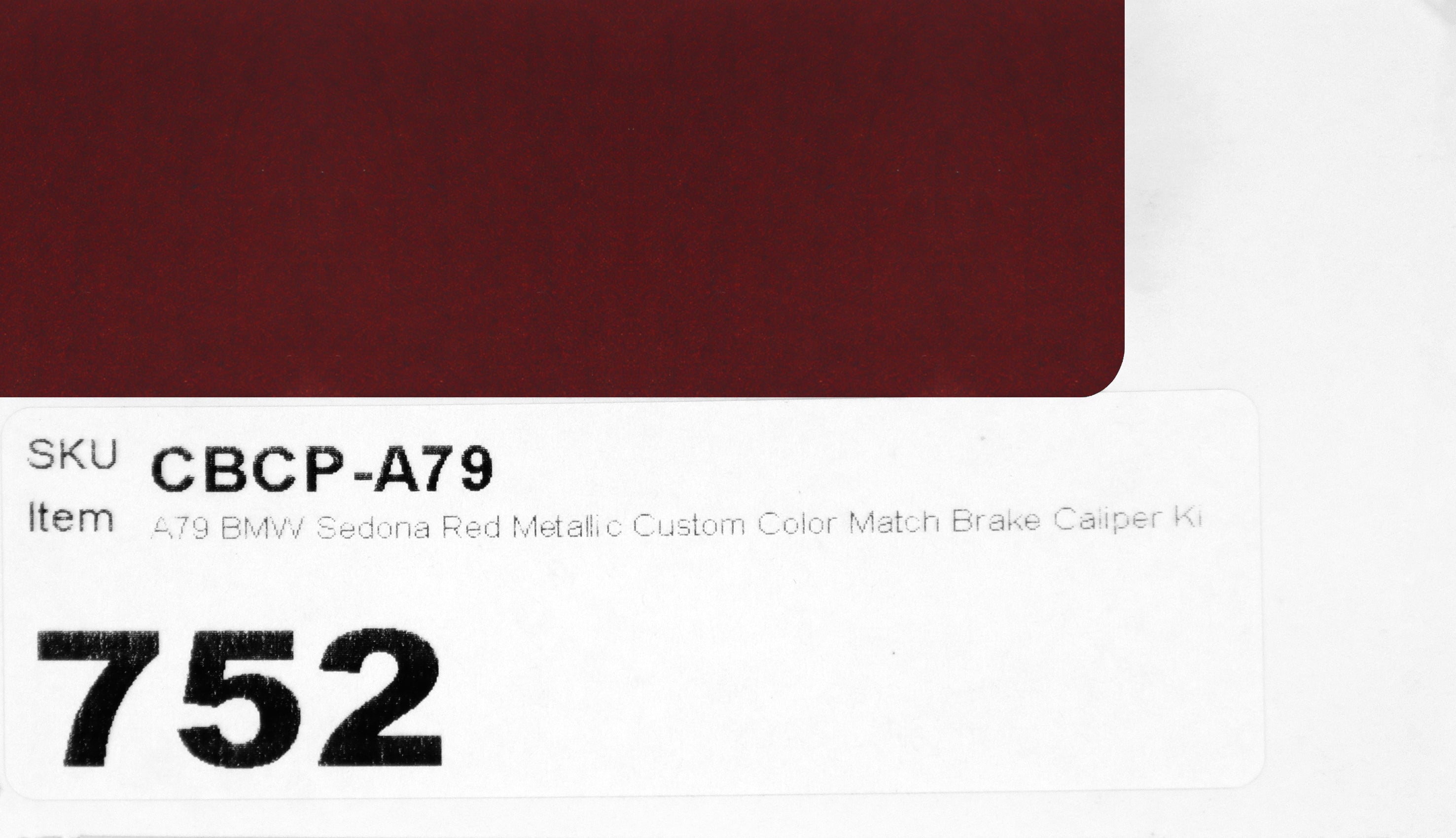 A79 BMW Sedona Red Metallic Custom Color Match Brake Caliper Paint
