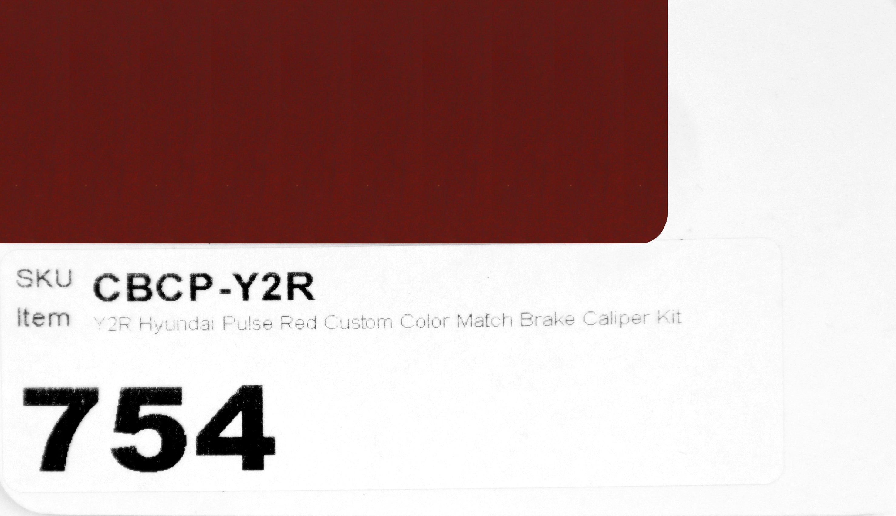 Y2R Hyundai Pulse Red Custom Color Match Brake Caliper Paint