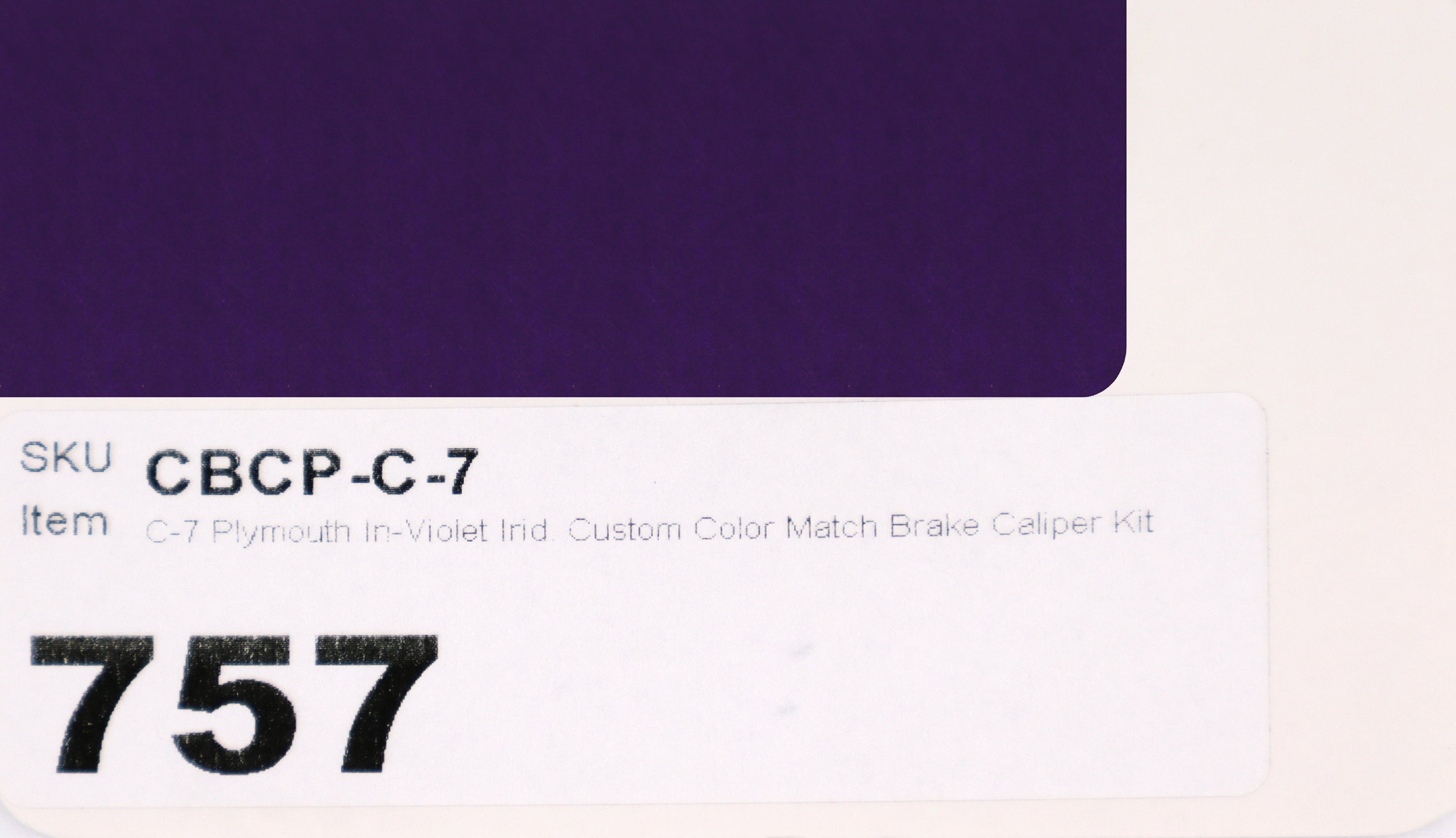 C-7 Plymouth In-Violet Irid. Custom Color Match Brake Caliper Paint
