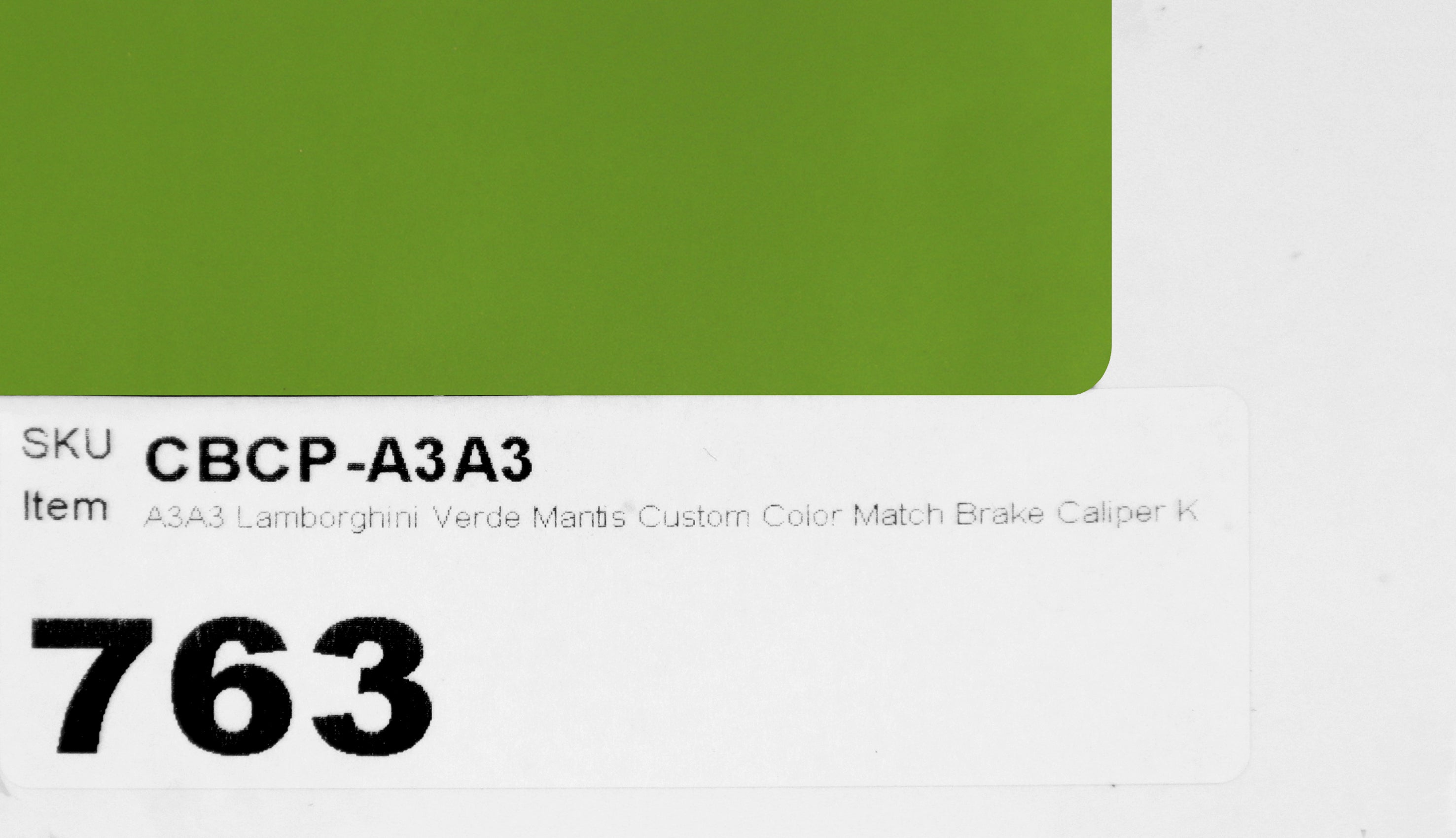 A3A3 Lamborghini Verde Mantis Custom Color Match Brake Caliper Paint