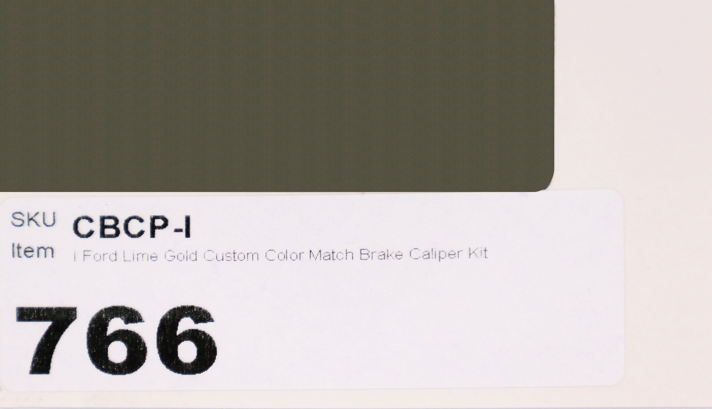 I Ford Lime Gold Custom Color Match Brake Caliper Paint