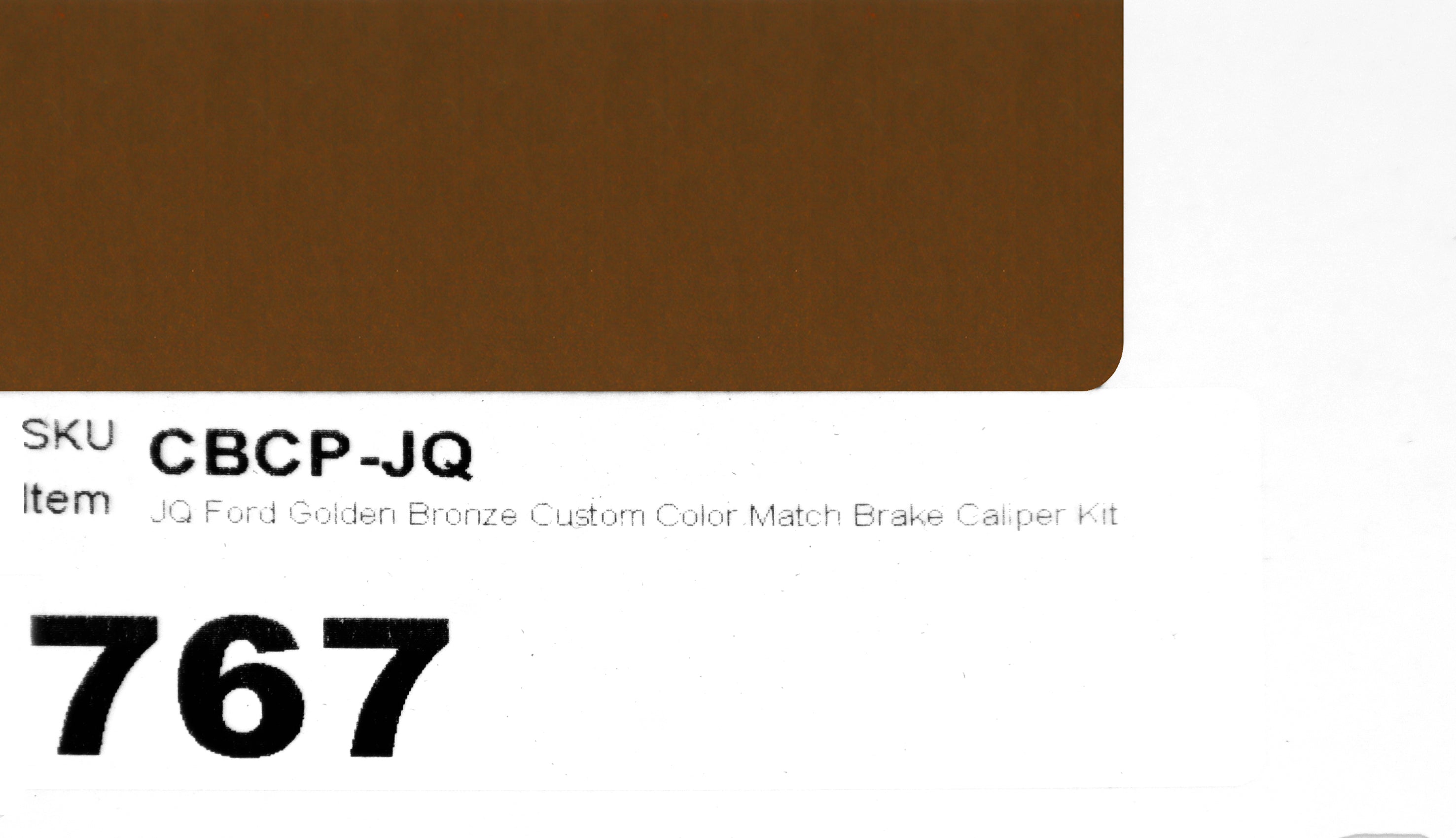 JQ Ford Golden Bronze Custom Color Match Brake Caliper Paint