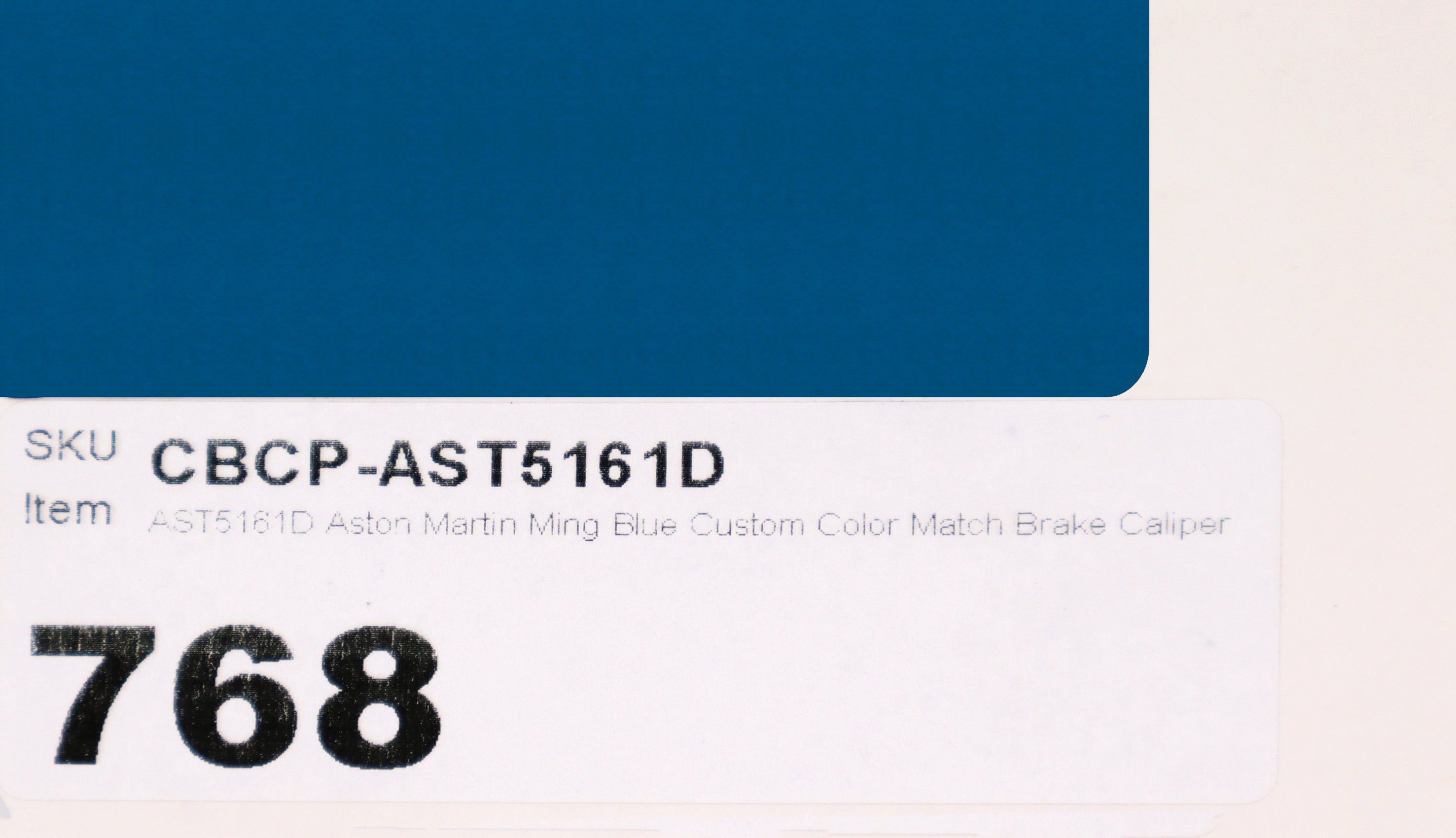 AST5161D Aston Martin Ming Blue Custom Color Match Brake Caliper Paint