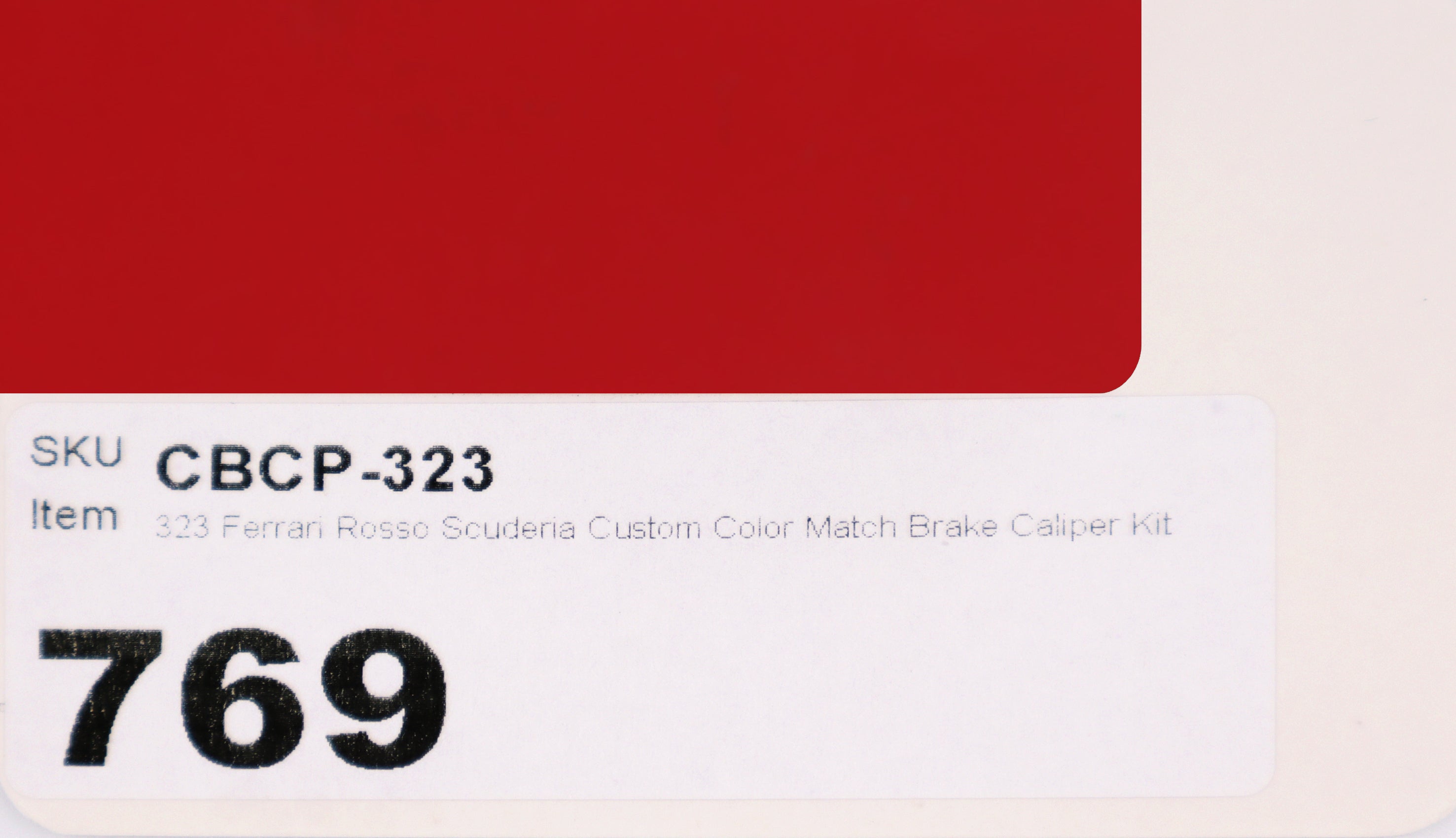 323 Ferrari Rosso Scuderia Custom Color Match Brake Caliper Paint