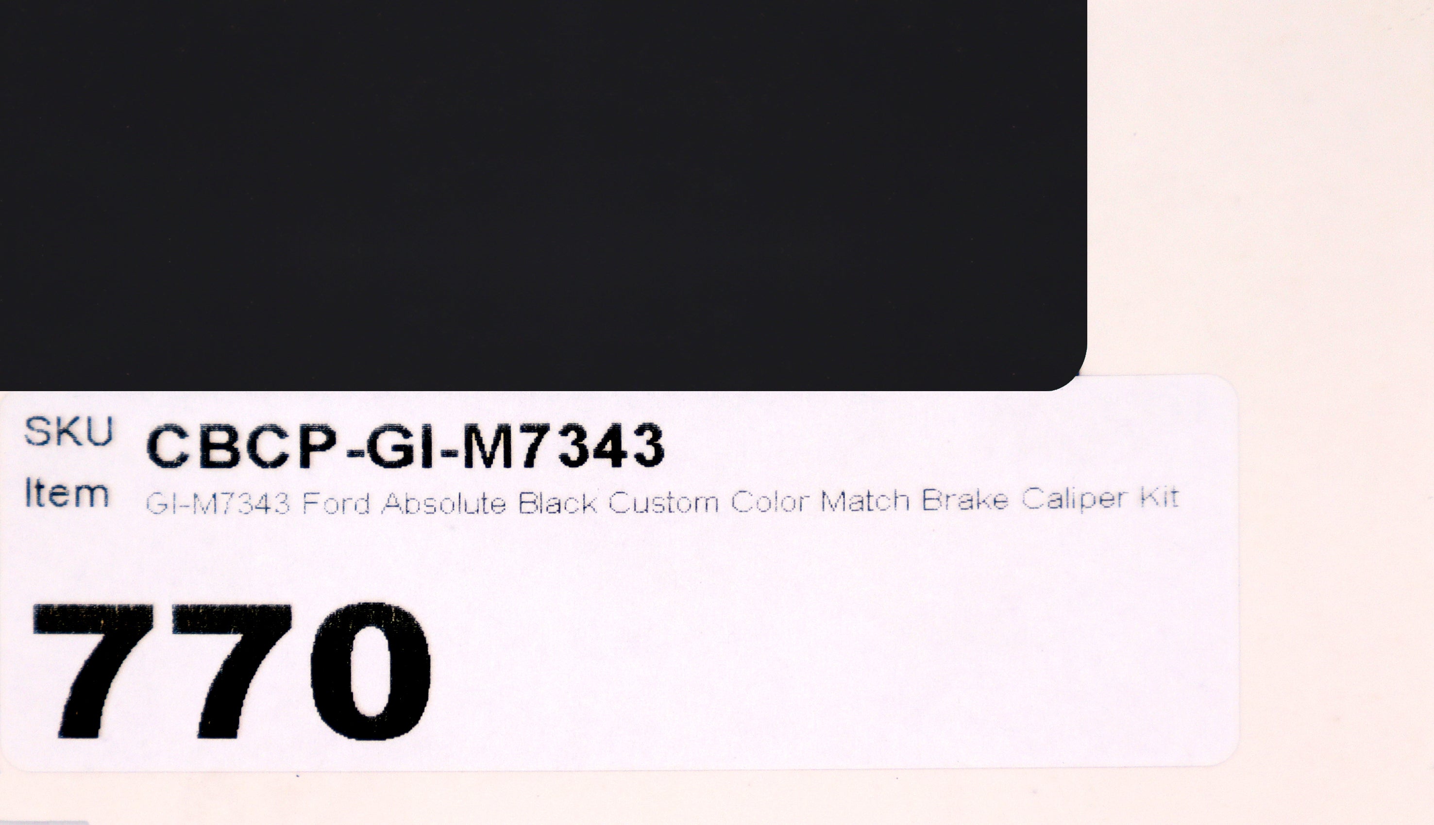 GI-M7343 Ford Absolute Black Custom Color Match Brake Caliper Paint