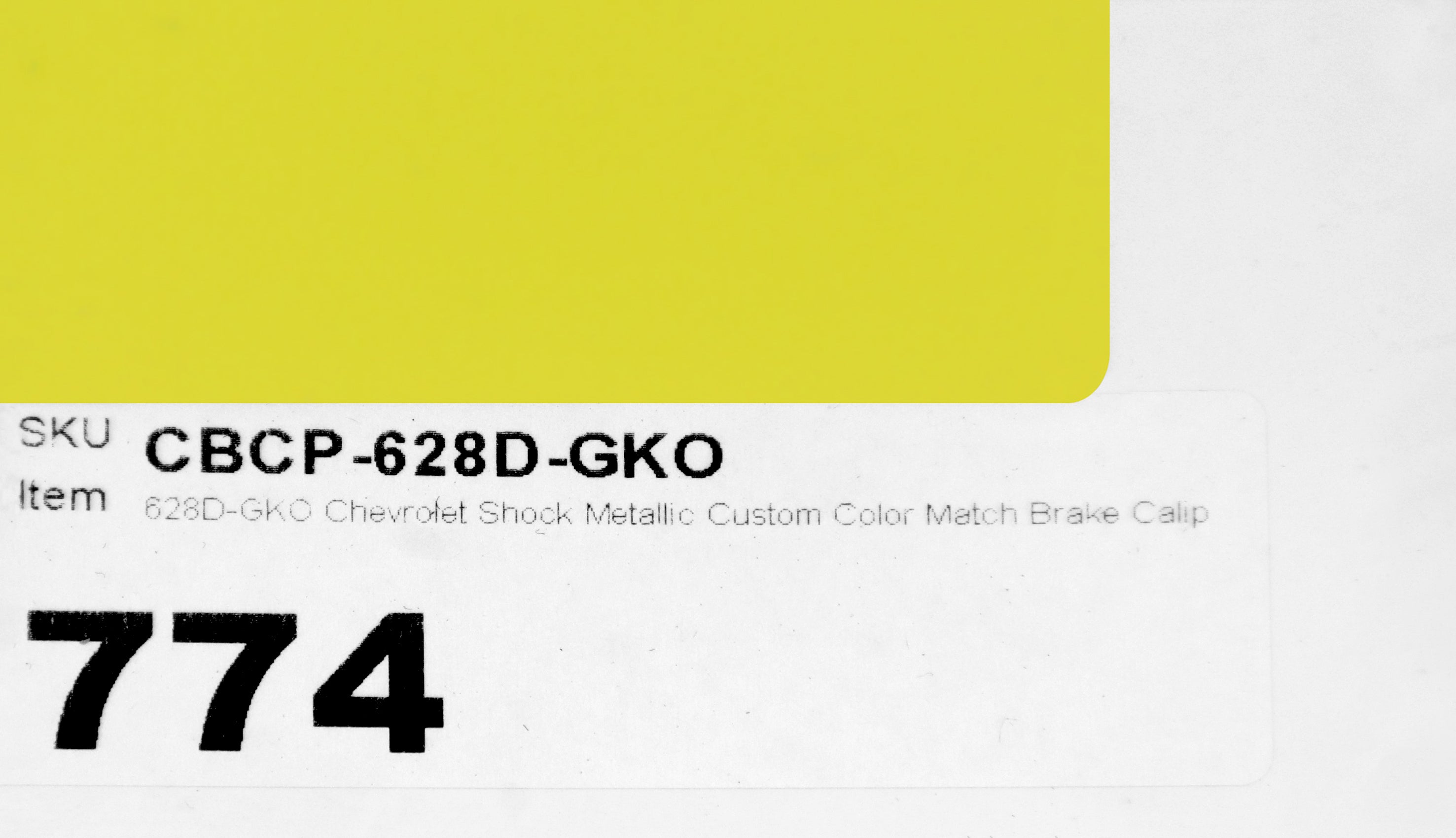 628D-GKO Chevrolet Shock Metallic Custom Color Match Brake Caliper Paint