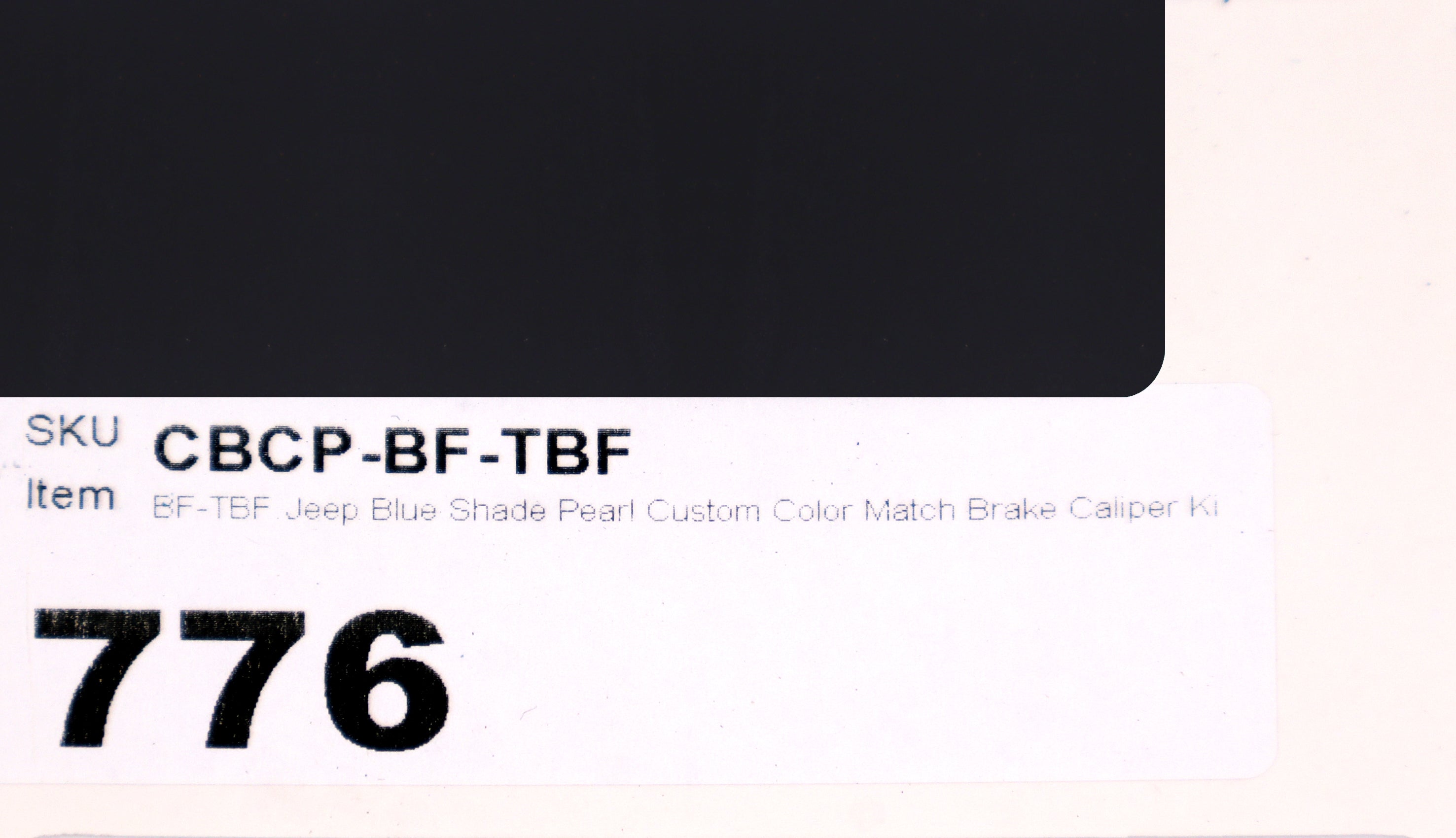 BF-TBF Jeep Blue Shade Pearl Custom Color Match Brake Caliper Paint