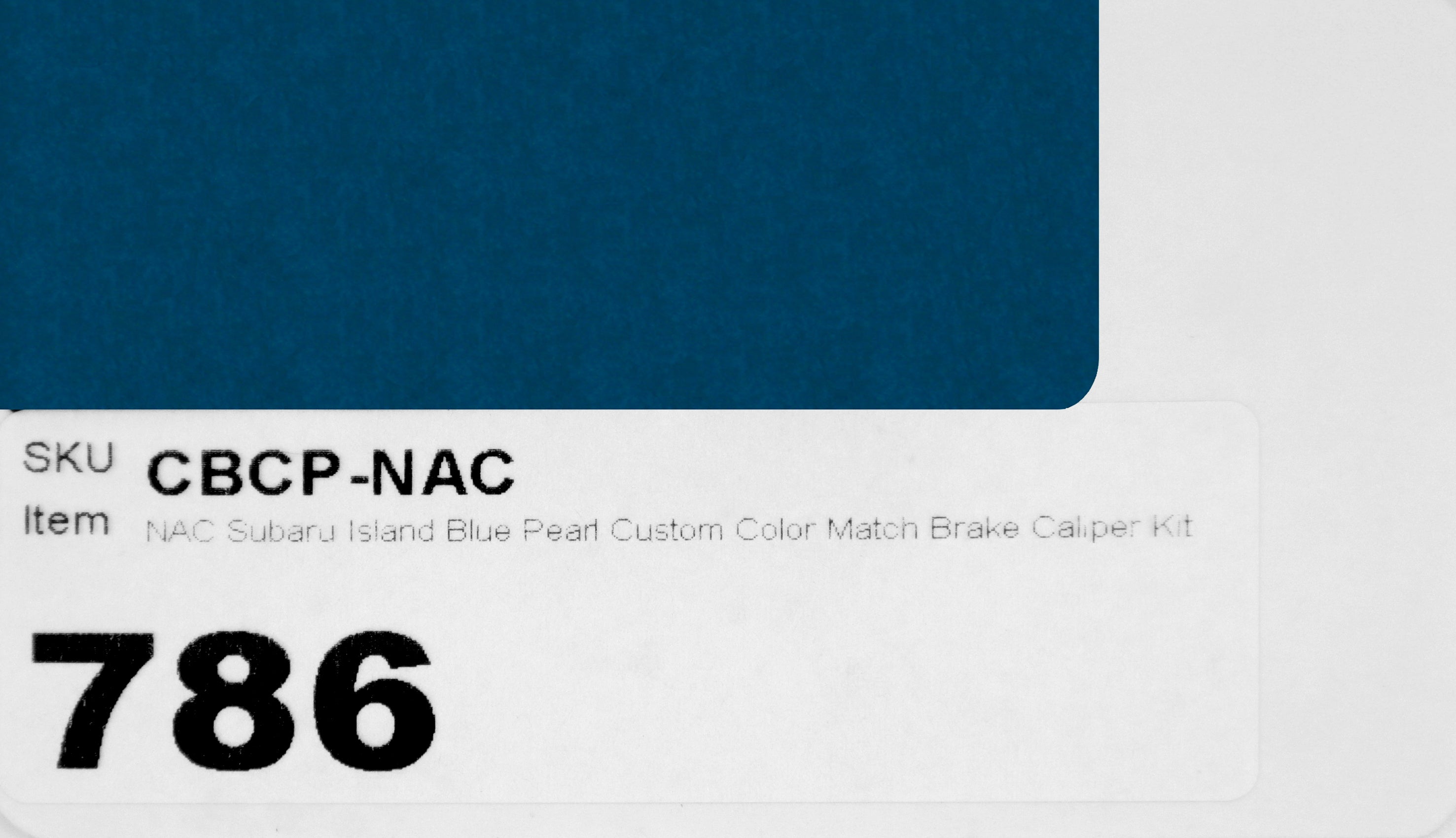 NAC Subaru Island Blue Pearl Custom Color Match Brake Caliper Paint