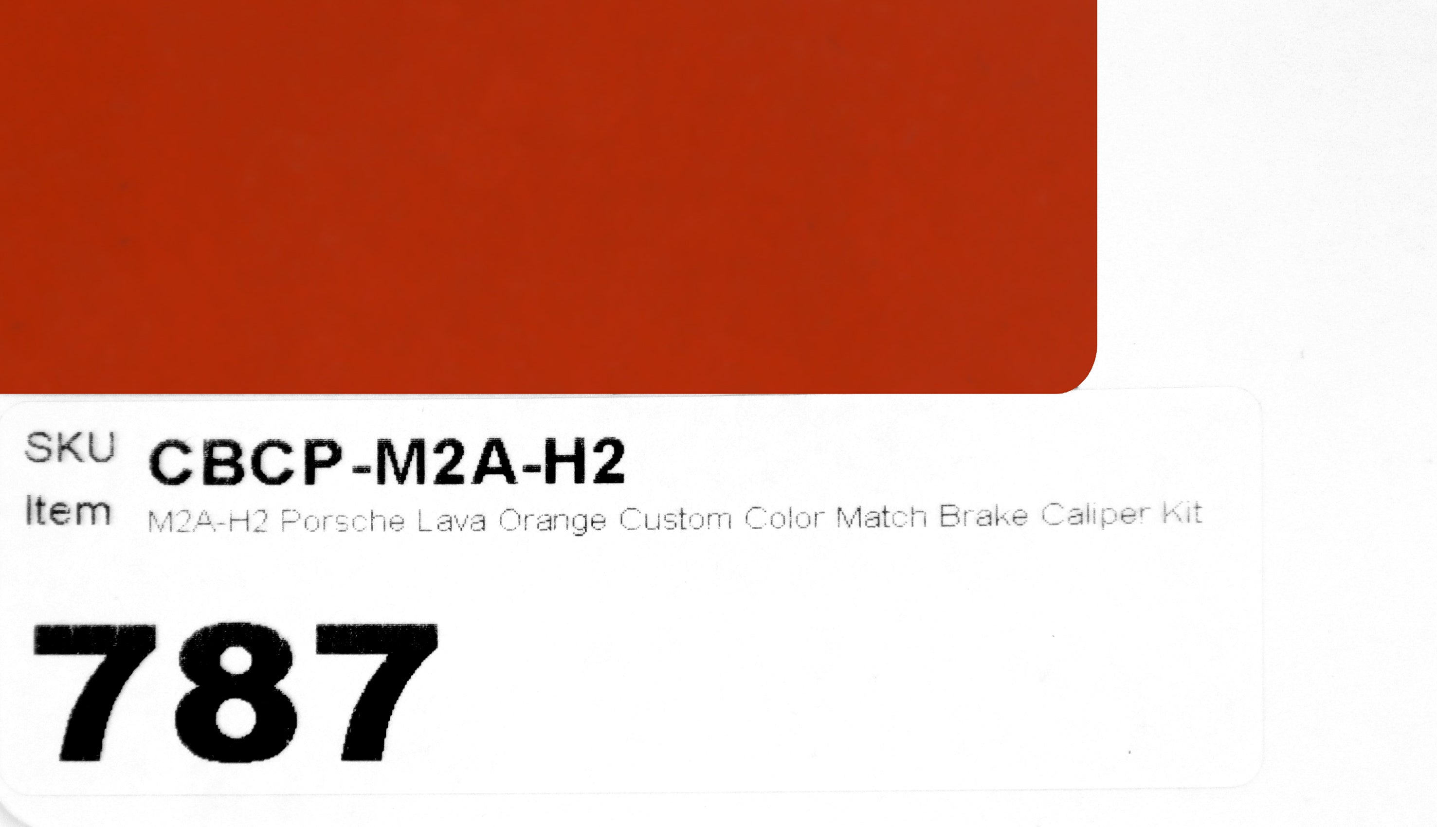M2A-H2 Porsche Lava Orange Custom Color Match Brake Caliper Paint
