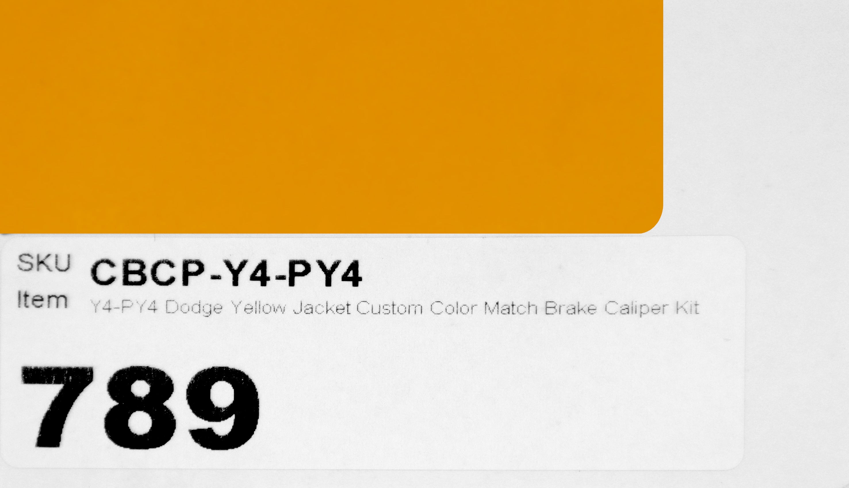 Y4-PY4 Dodge Yellow Jacket Custom Color Match Brake Caliper Paint