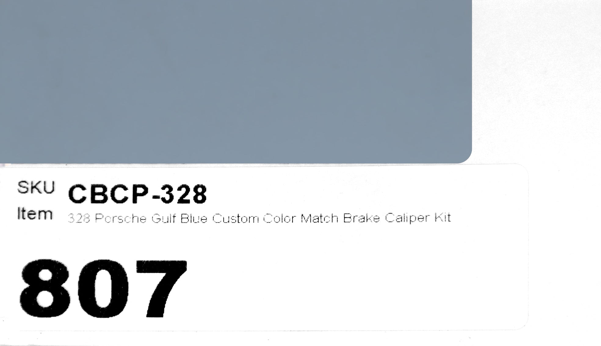 328 Porsche Gulf Blue Custom Color Match Brake Caliper Paint