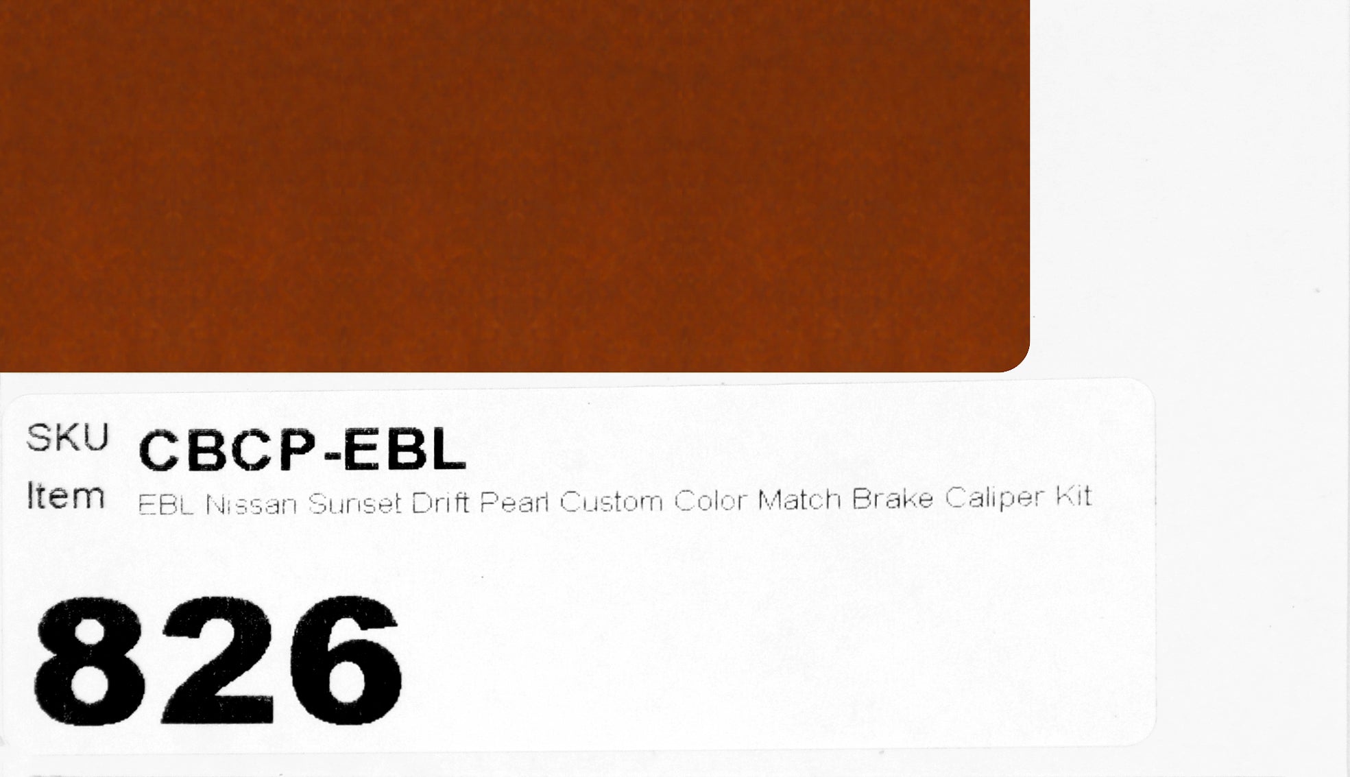 EBL Nissan Sunset Drift Pearl Custom Color Match Brake Caliper Paint