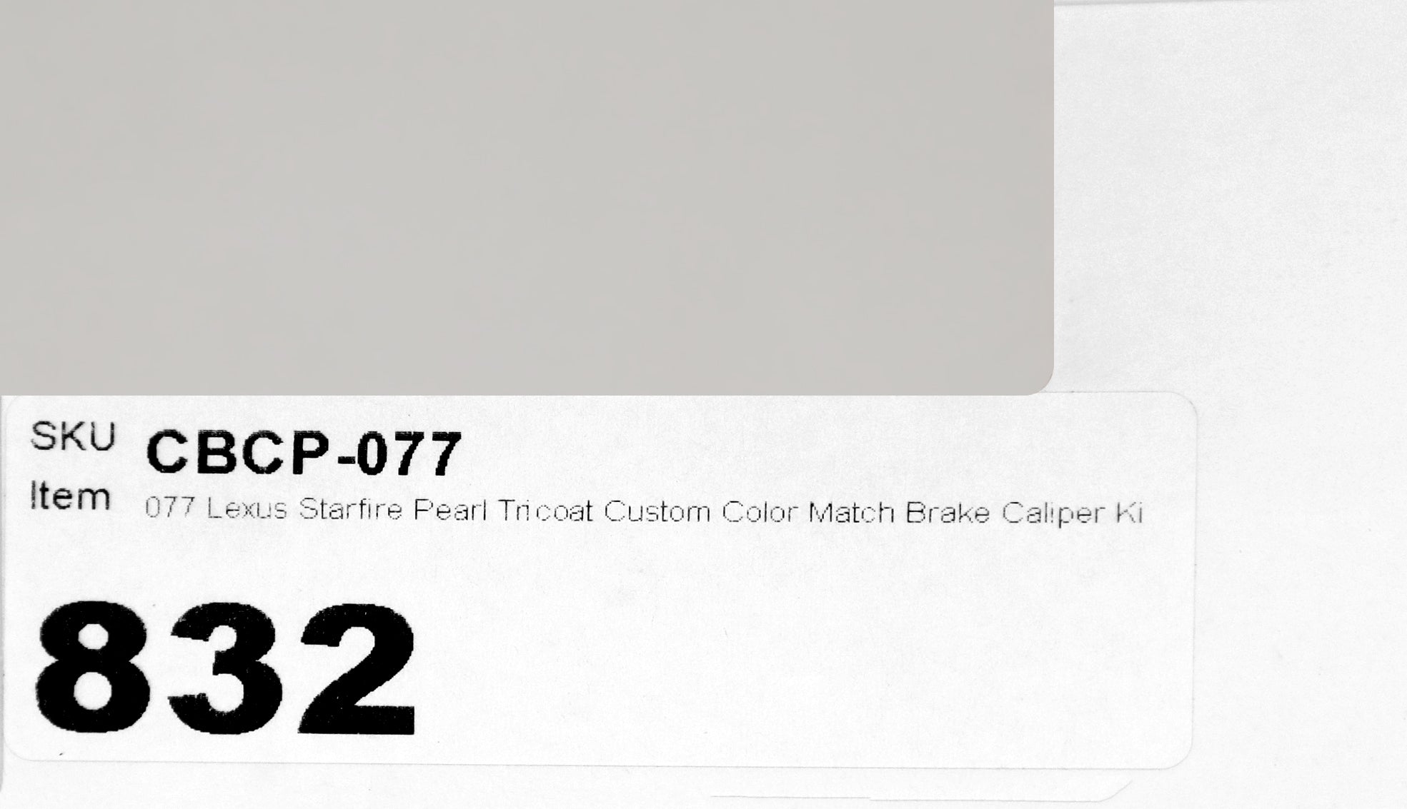 077 Lexus Starfire Pearl Tricoat Custom Color Match Brake Caliper Paint