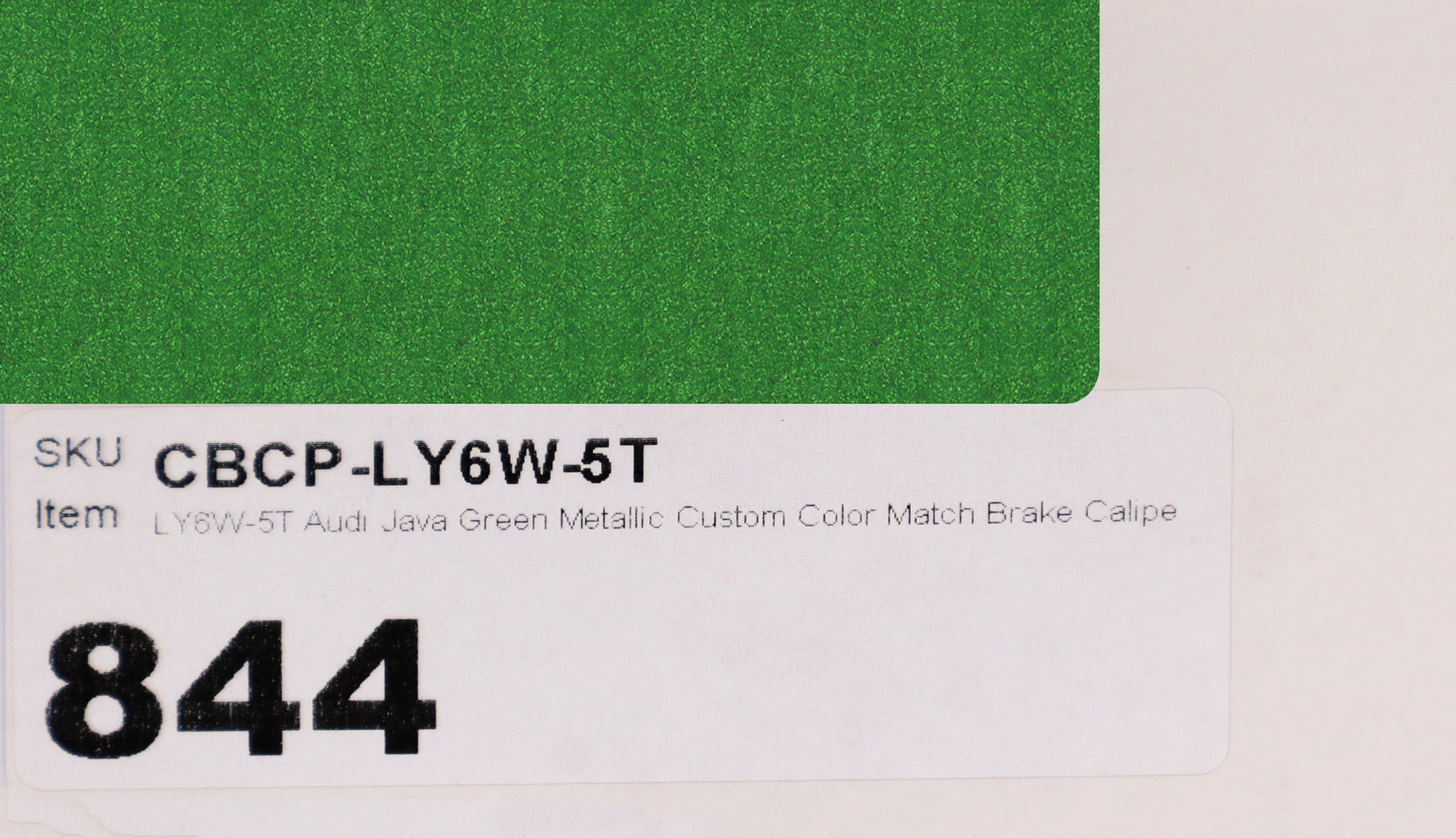 LY6W-5T Audi Java Green Metallic Custom Color Match Brake Caliper Paint