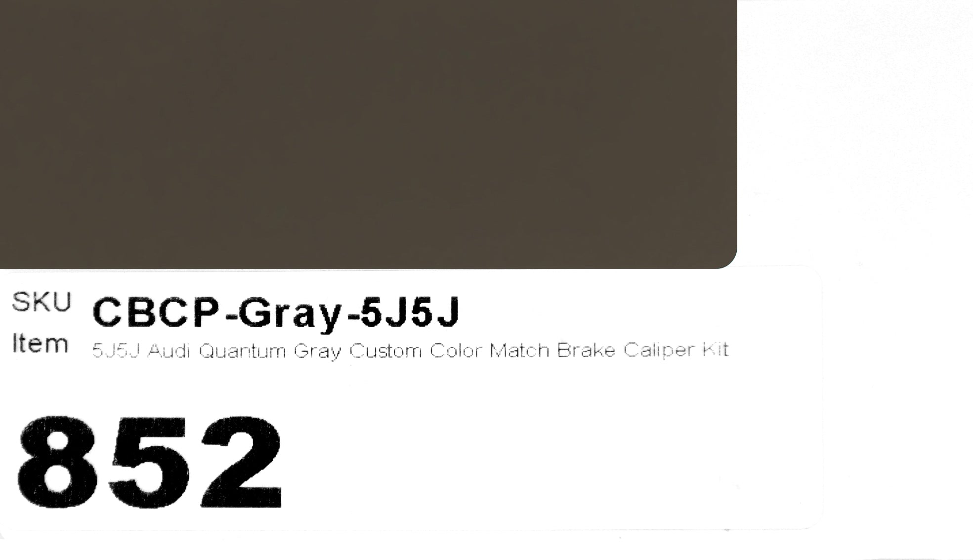 5J5J Audi Quantum Gray Custom Color Match Brake Caliper Paint