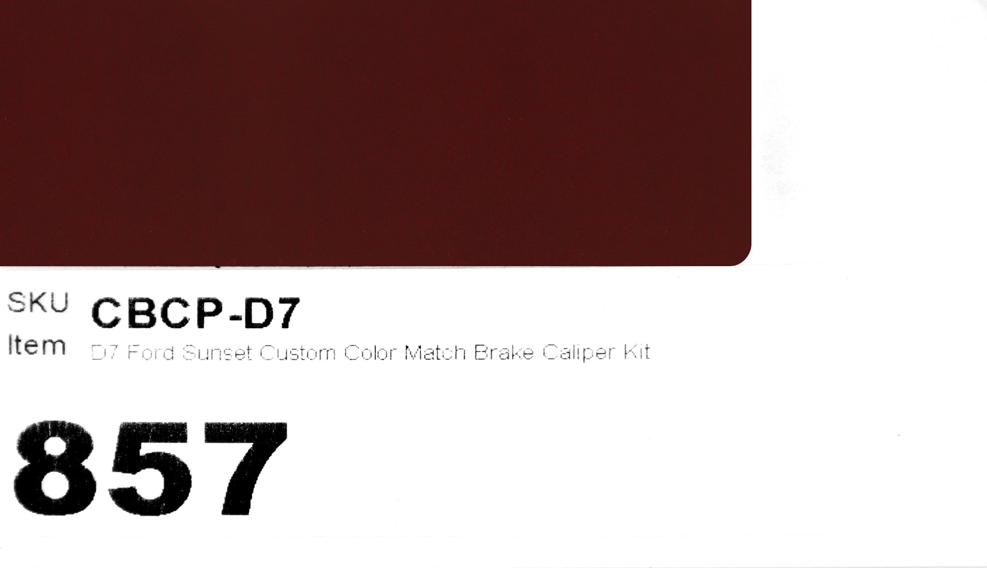 D7 Ford Sunset Custom Color Match Brake Caliper Paint