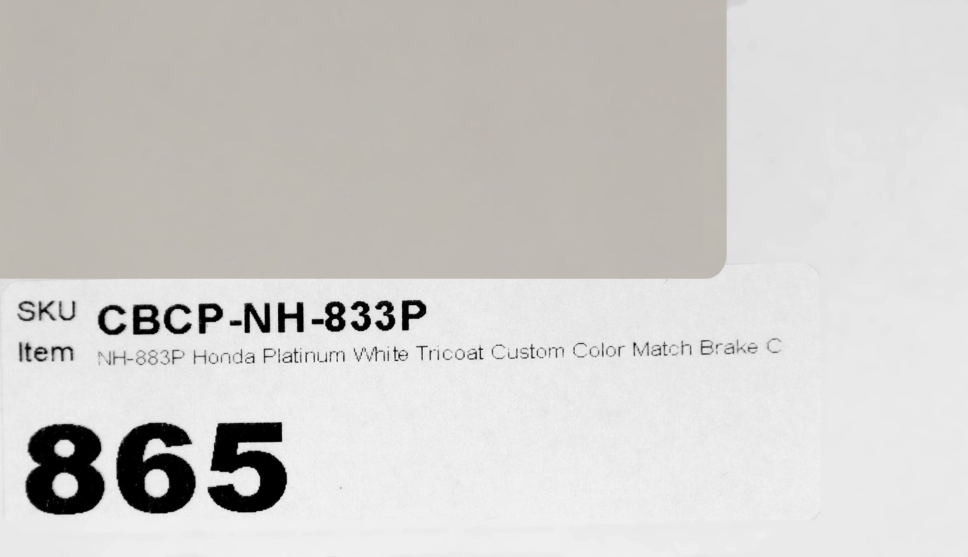 NH-833P Honda Platinum White Tricoat Custom Color Match Brake Caliper Paint