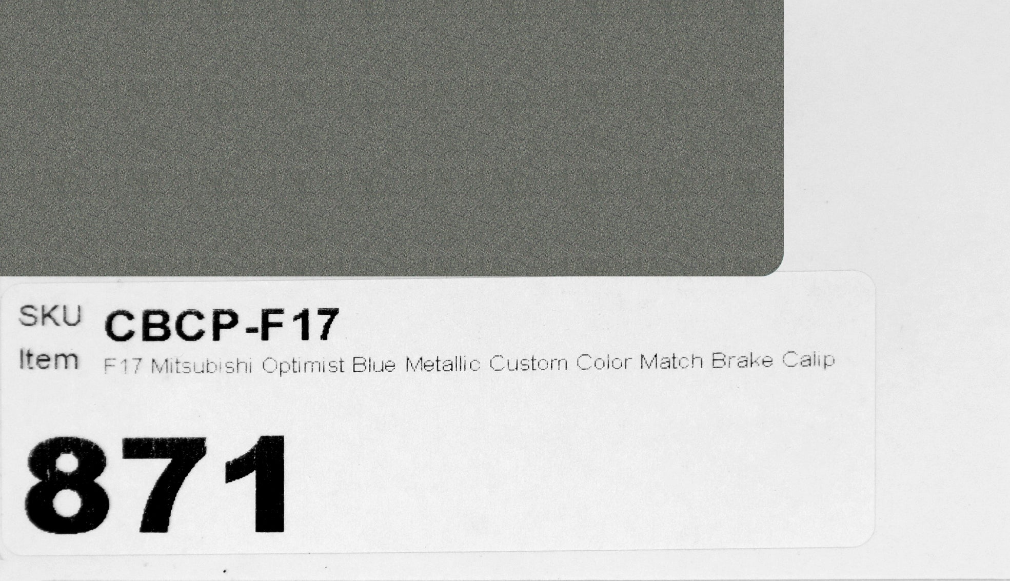 F17 Mitsubishi Optimist Blue Metallic Custom Color Match Brake Caliper Paint