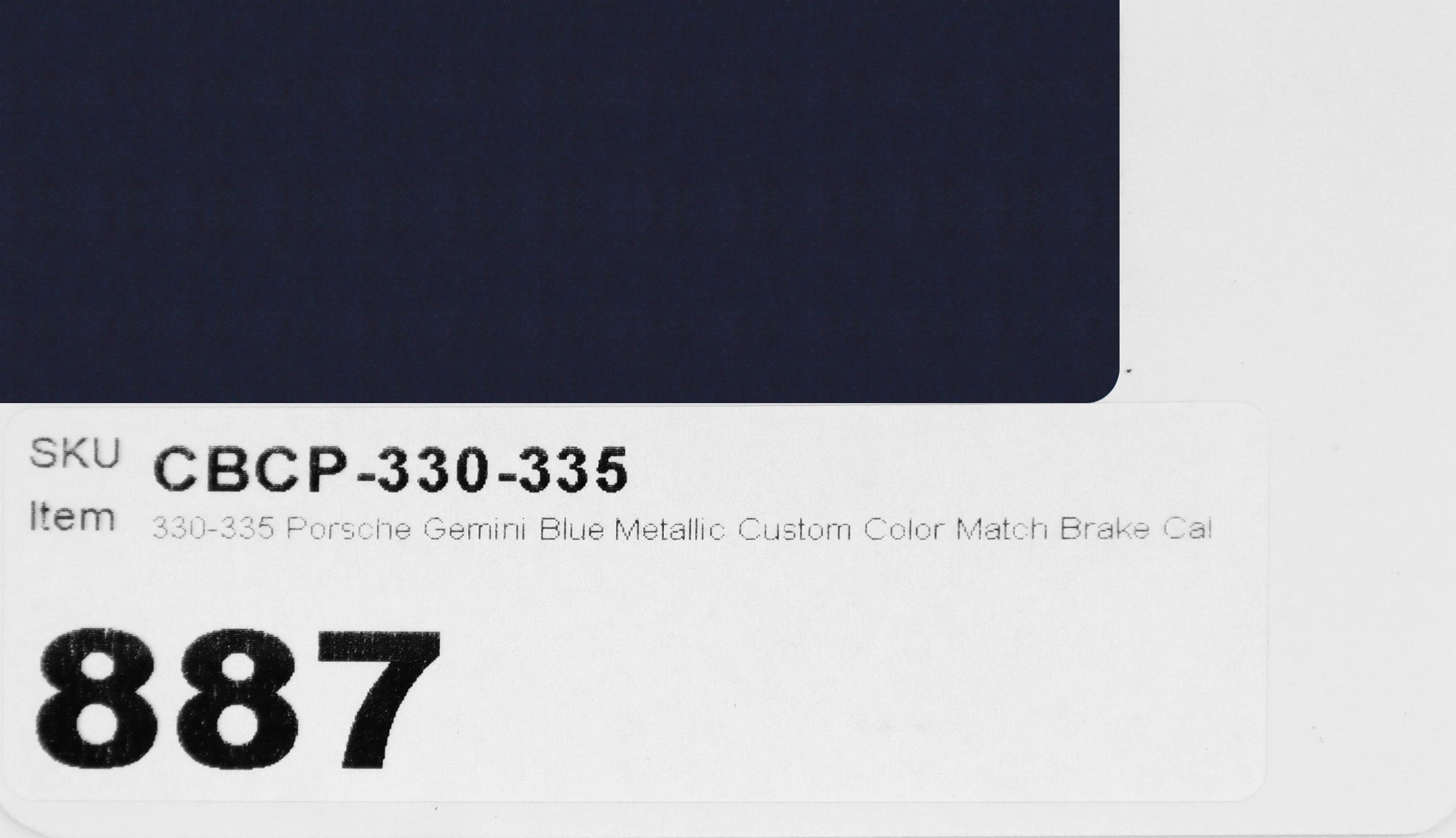 330-335 Porsche Gemini Blue Metallic Custom Color Match Brake Caliper Paint