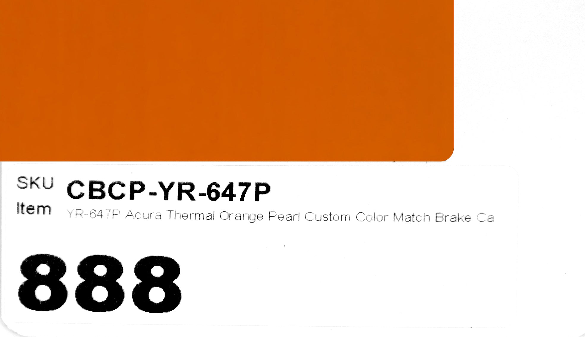 YR-647P Acura Thermal Orange Pearl Custom Color Match Brake Caliper Paint