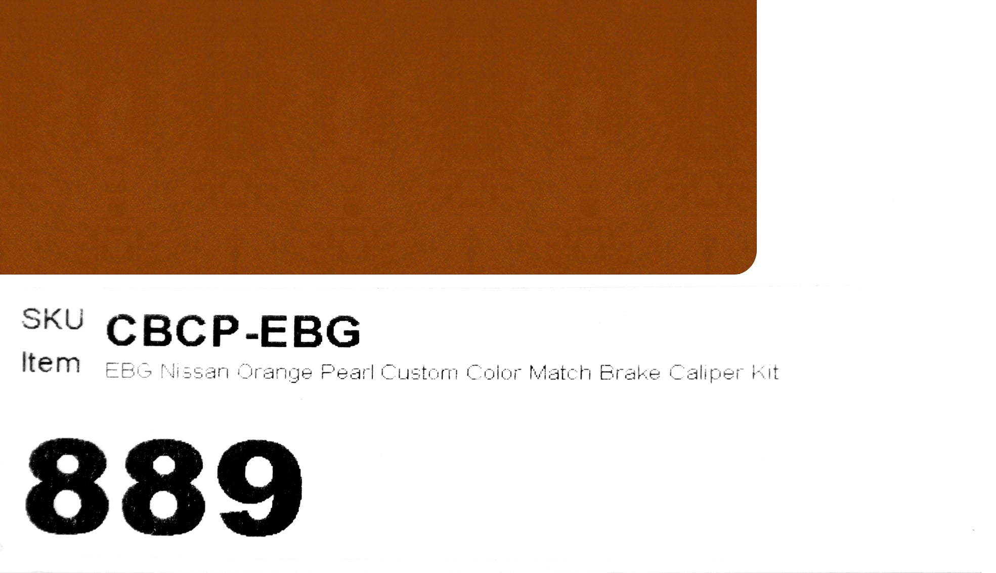 EBG Nissan Orange Pearl Custom Color Match Brake Caliper Paint