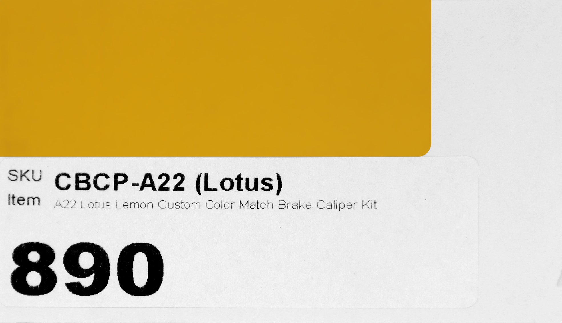 A22 Lotus Lemon Custom Color Match Brake Caliper Paint