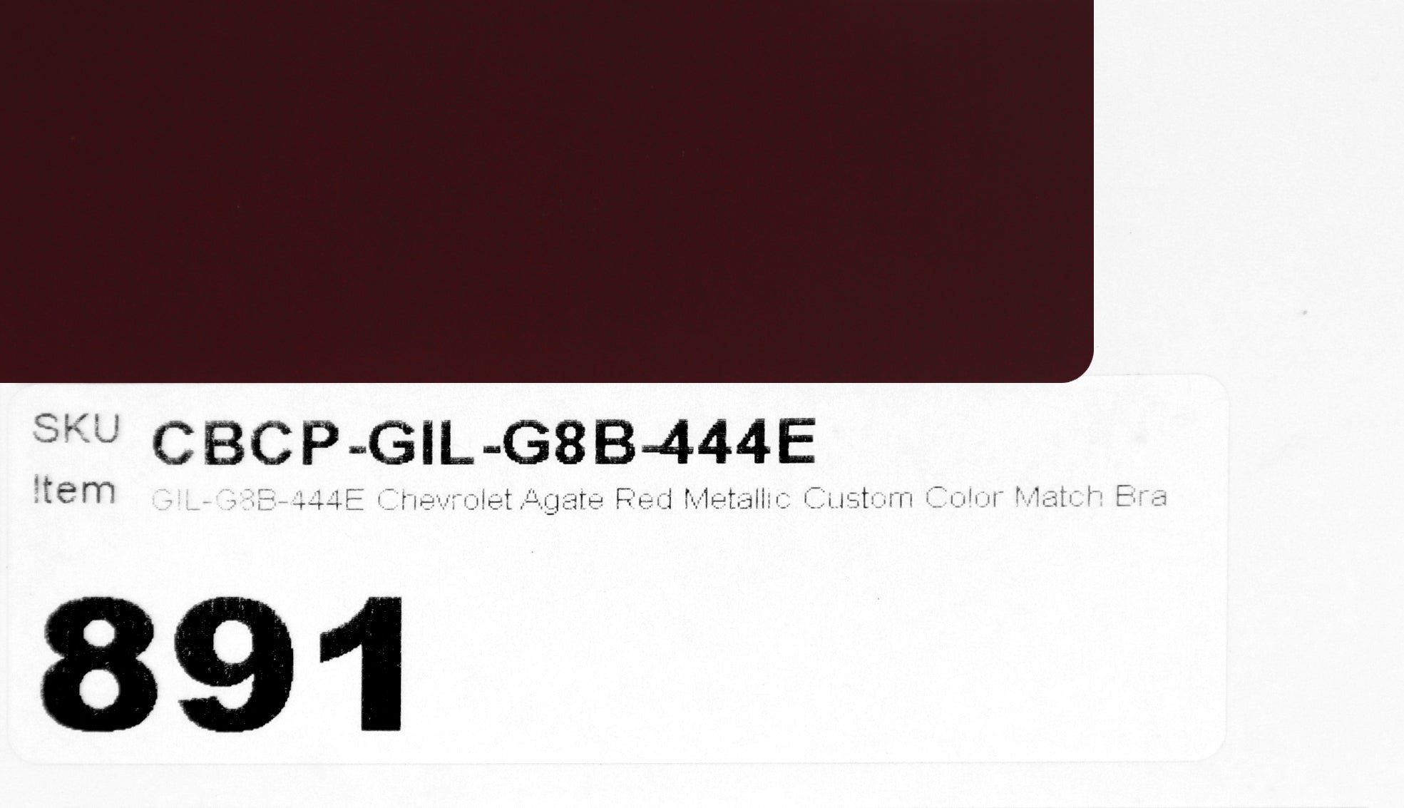 GIL-G8B-444E Chevrolet Agate Red Metallic Custom Color Match Brake Caliper Paint